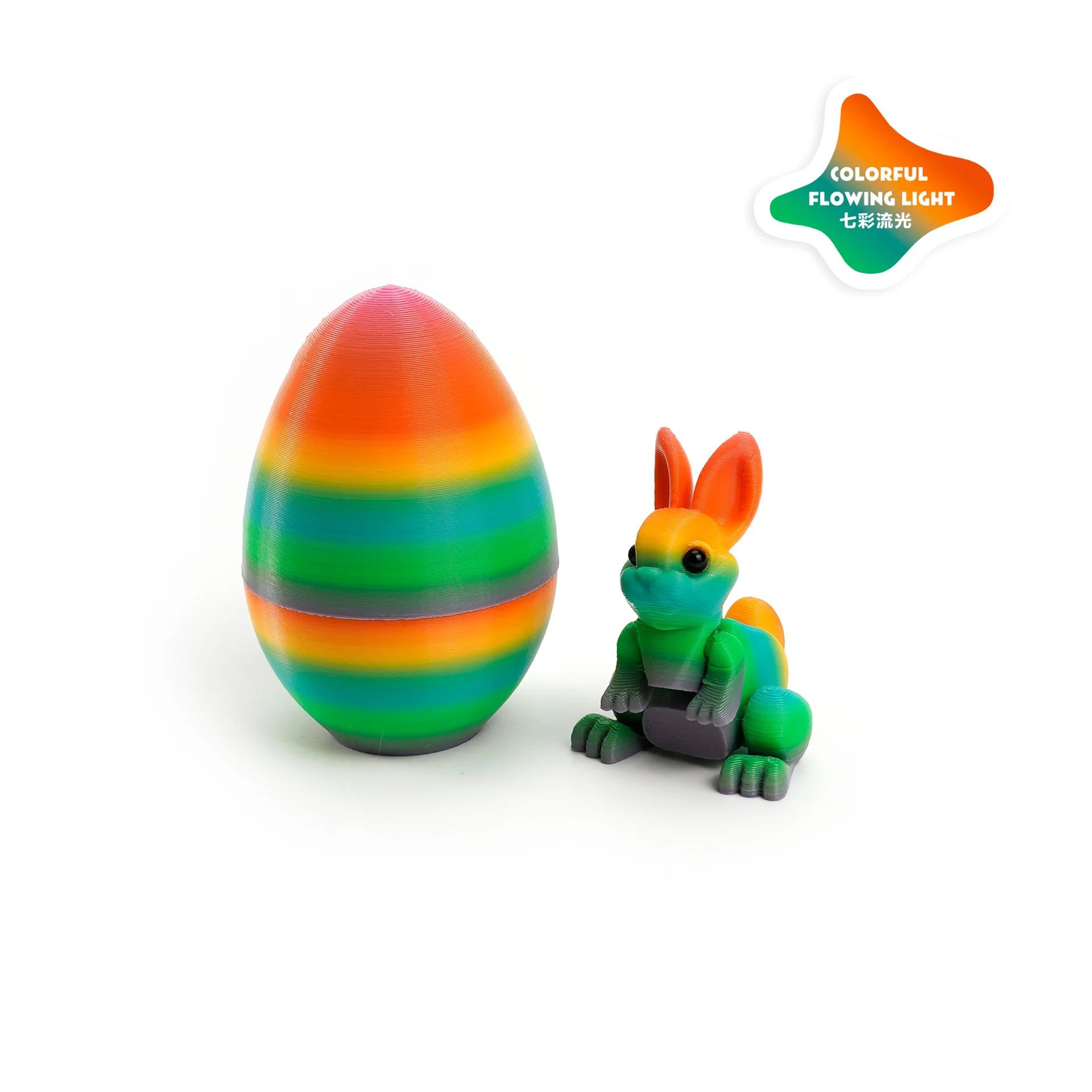 3D Printed Easter Bunny Ornament With Egg Detail For Spring Table Decor 9