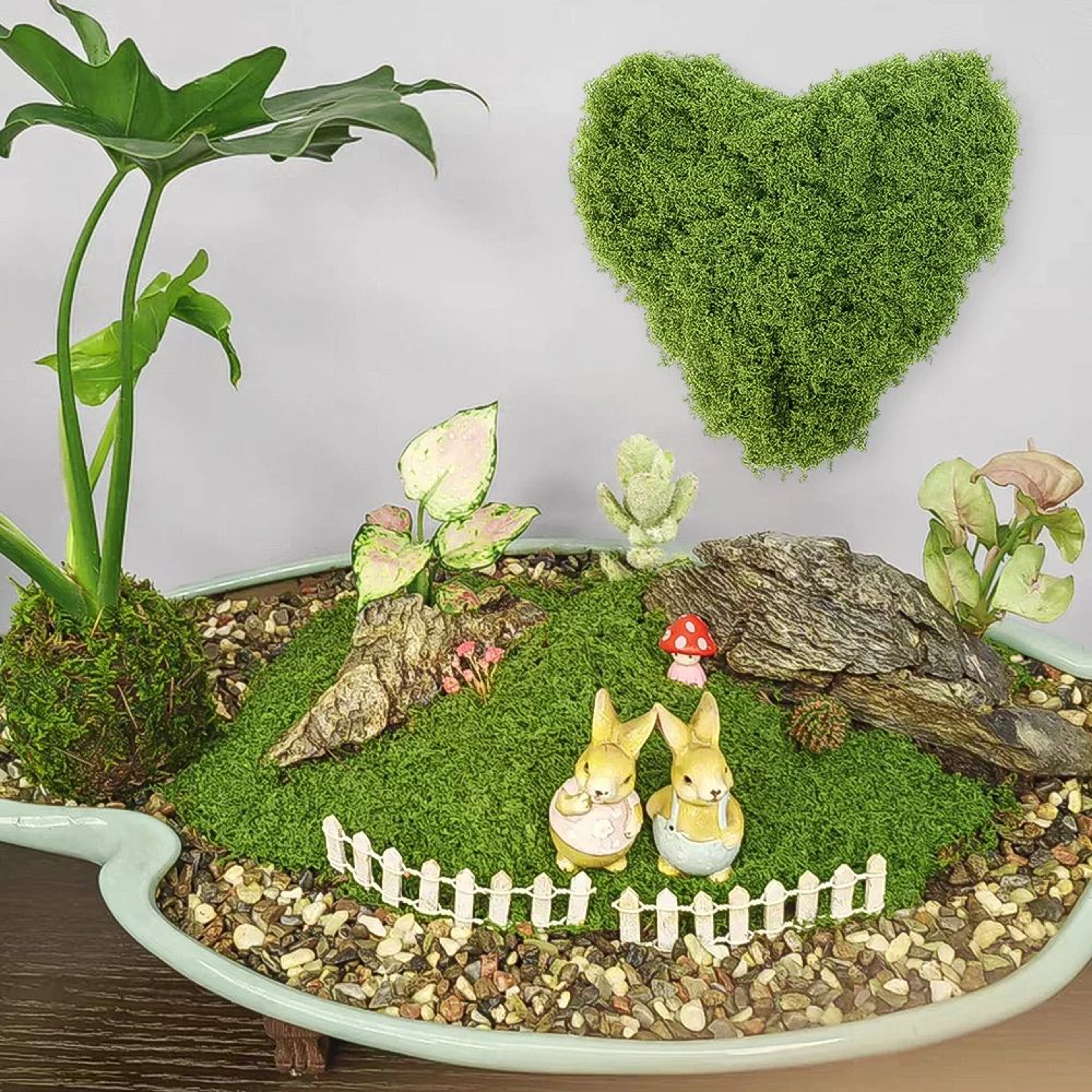 Evergreen Mini Landscape Artificial Moss Grass For DIY Decor  Crafts 4