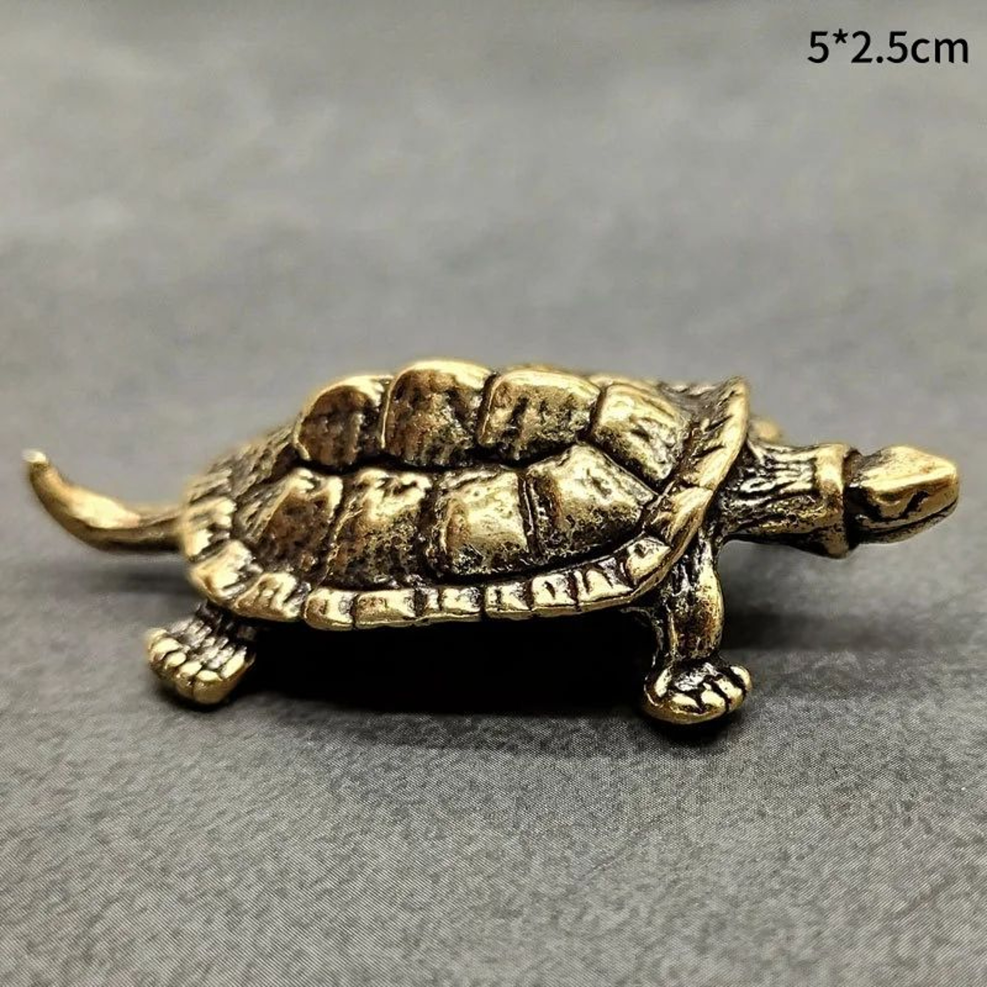 Feng Shui Turtle Brass Figurine For Wealth And Protection  Vintage Desk Decor Turtle 6