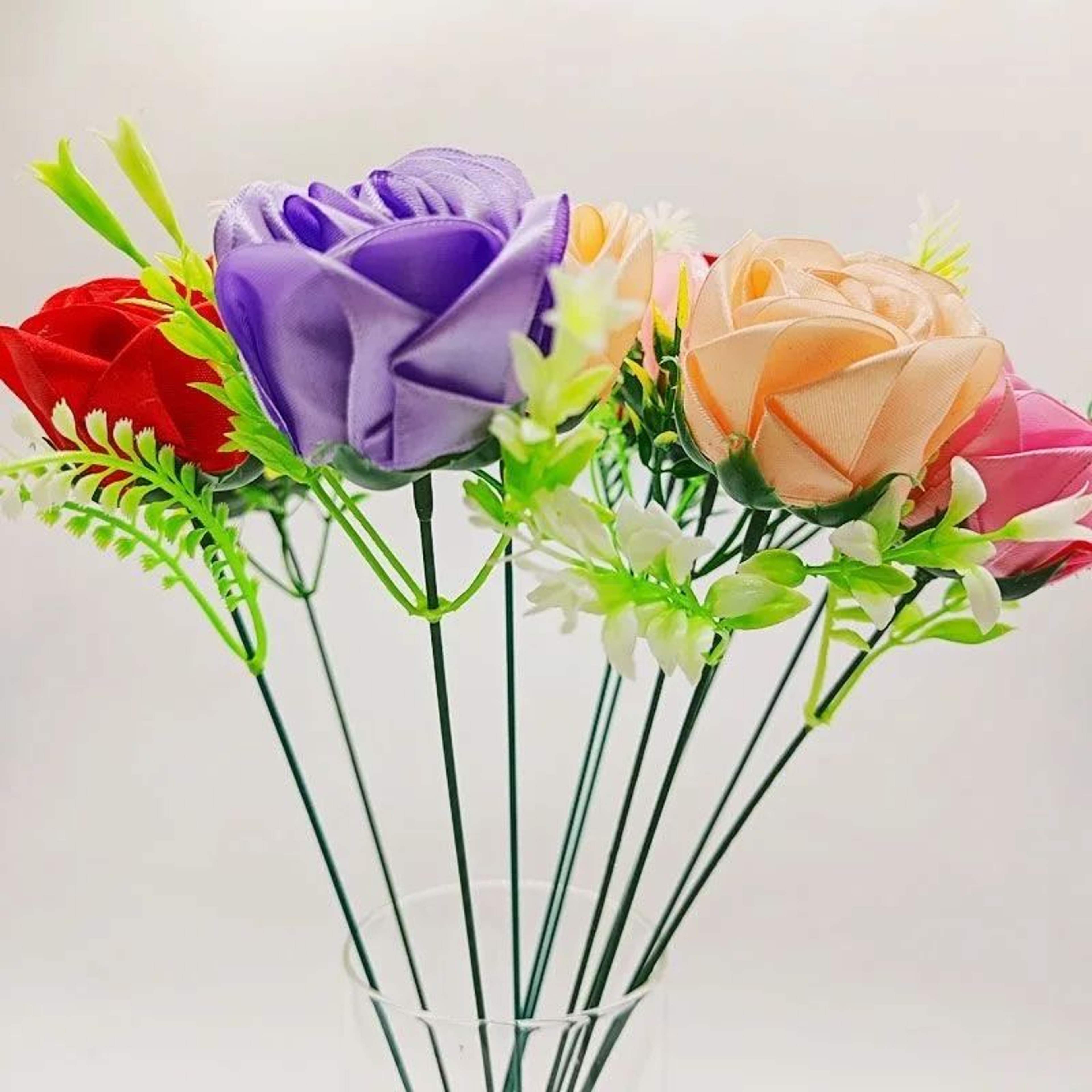 Artificial Flower Stems Kit With Floral Tape For DIY Bouquets And Wedding Decor 2