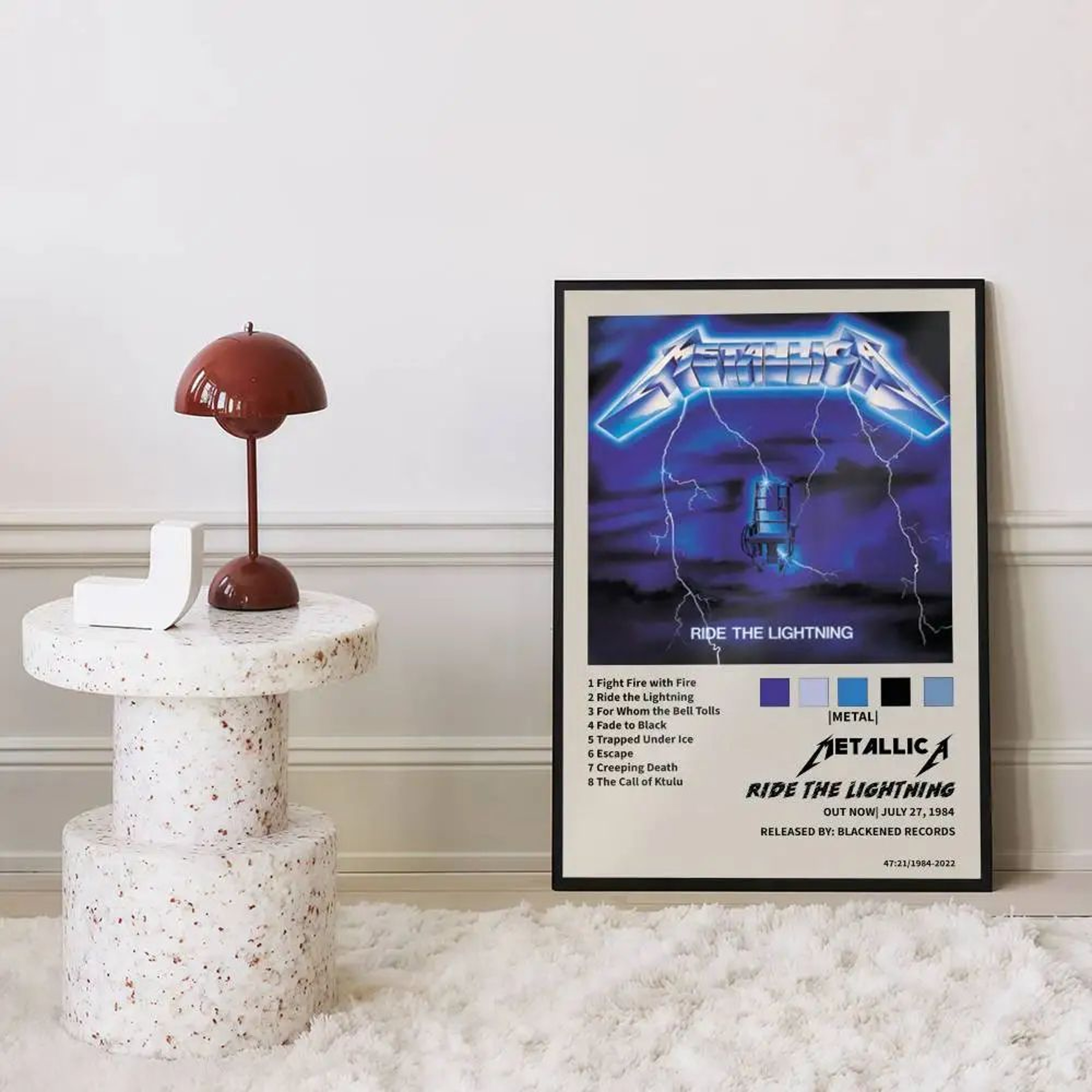 Metallica Wall Poster Vintage Band Wall Sticker For Music Room Decor 3