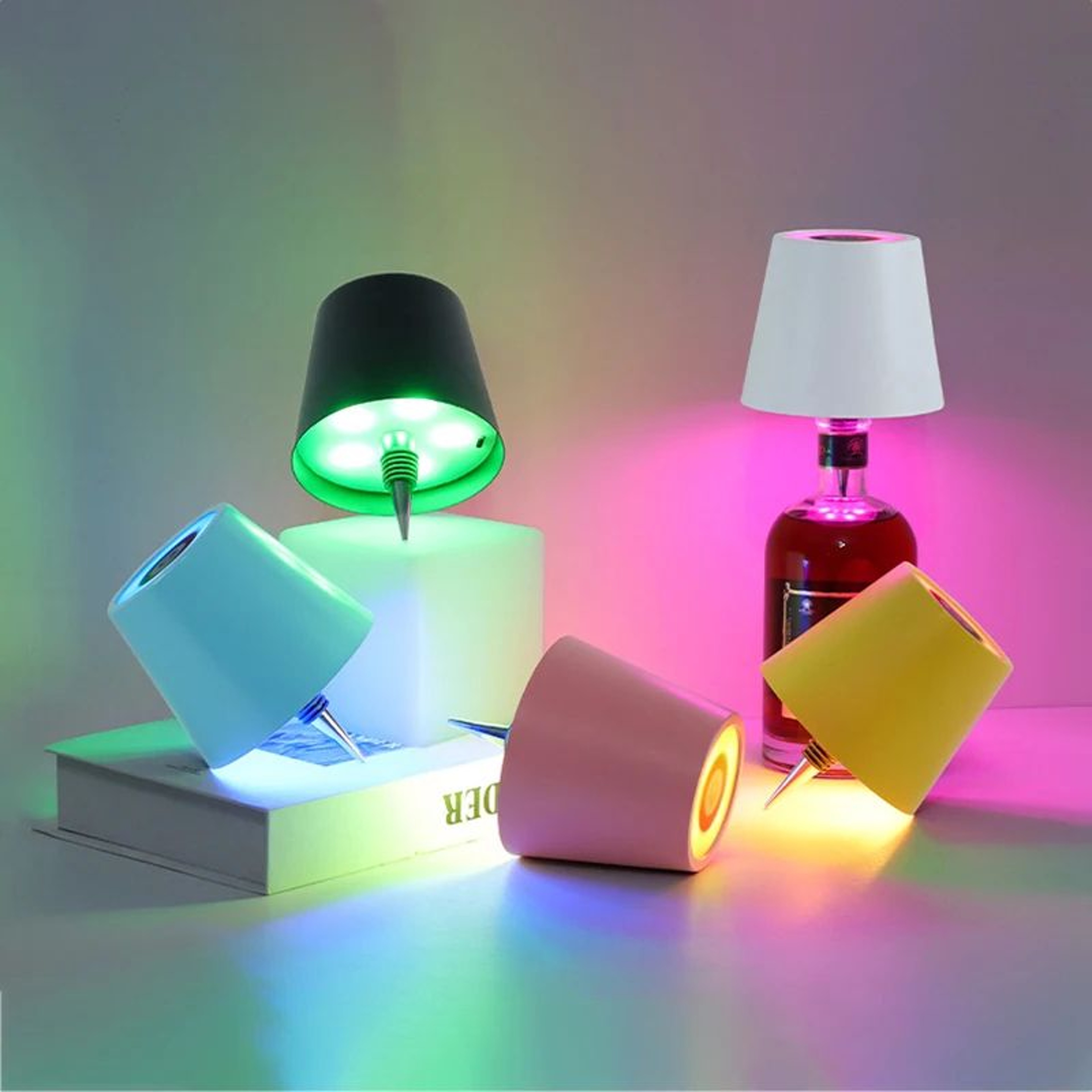 Rechargeable LED Bottle Lamp TouchControl Wireless Table Light For Wine Bottles  Outdoor Decor 4