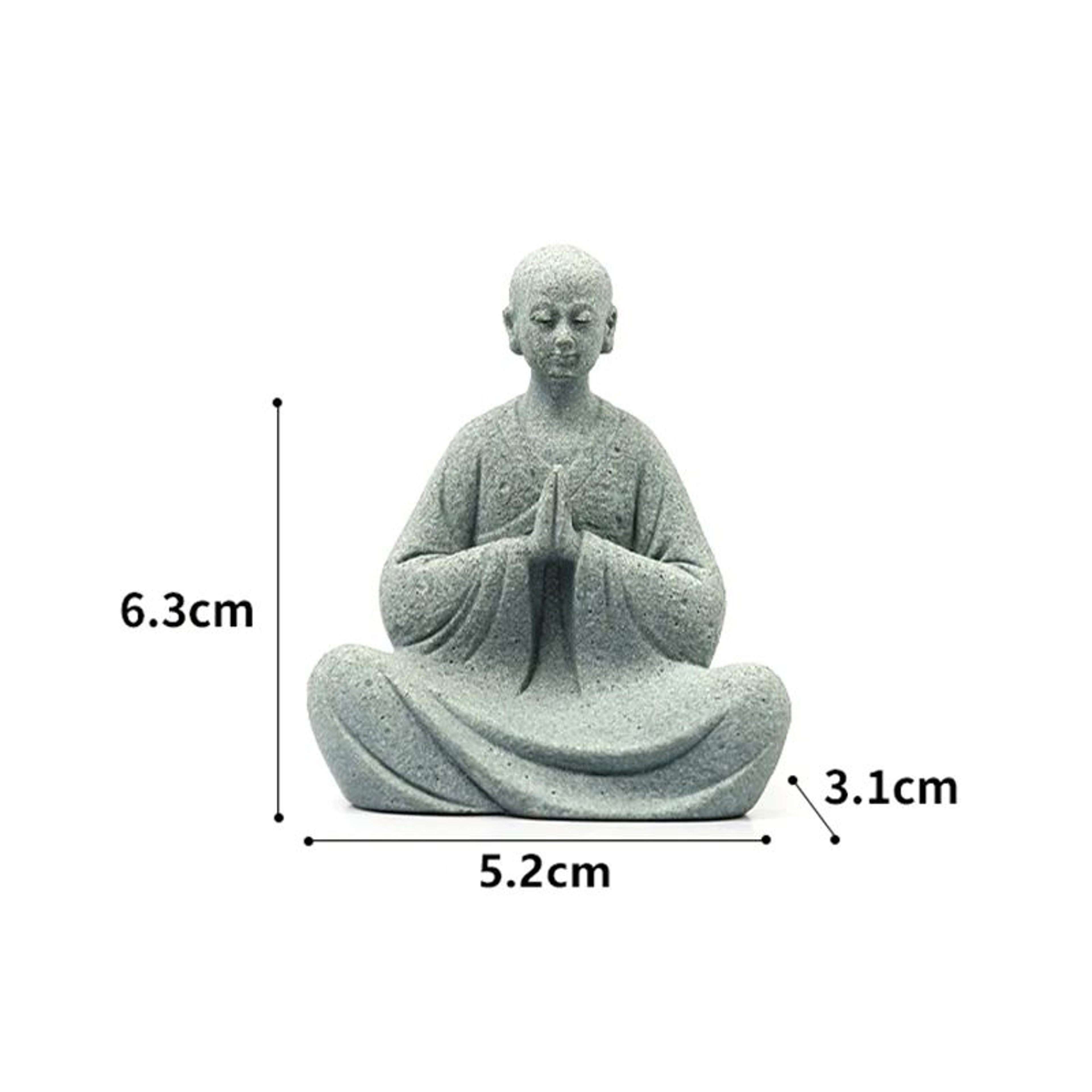 Zen Garden Monk Statue Mini Monk Figurine For Aquarium Decor And Micro Landscape 8
