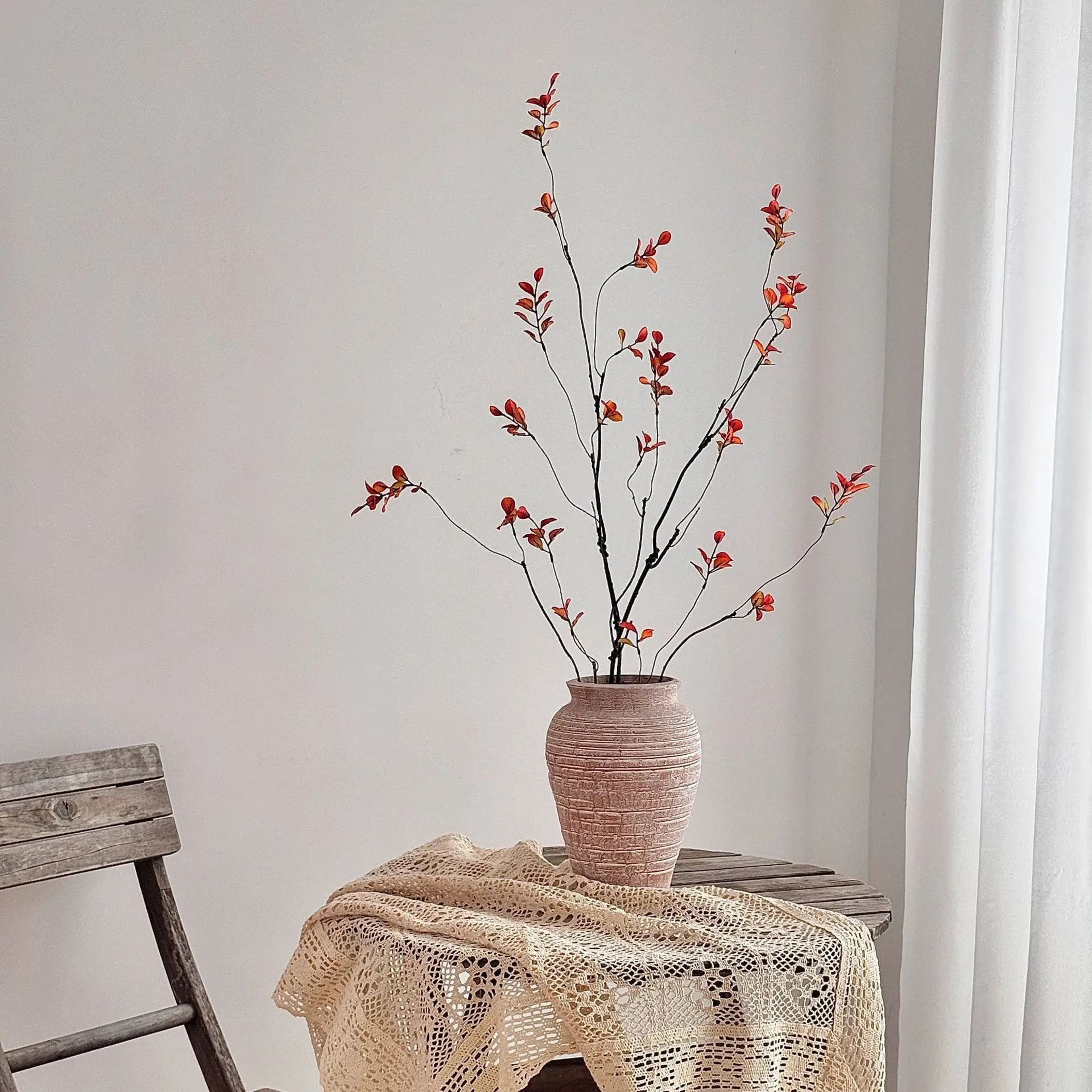 22 Chinese Style Artificial Autumn Branches  Elegant Faux Fall Decor Stems For Vase Arrangements 4