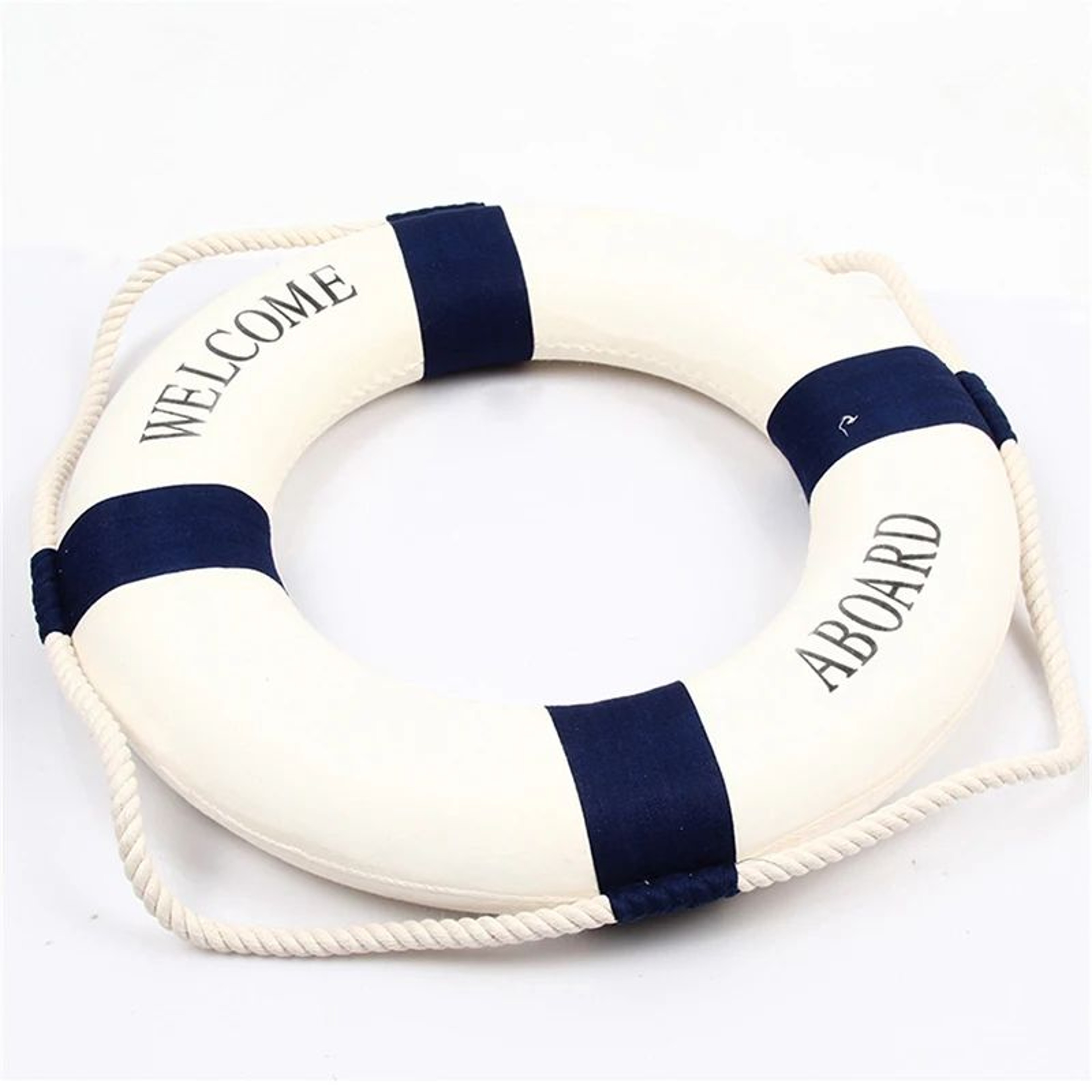Vintage Nautical Lifebuoy Wall Decor  Mediterranean Coastal Accent 12