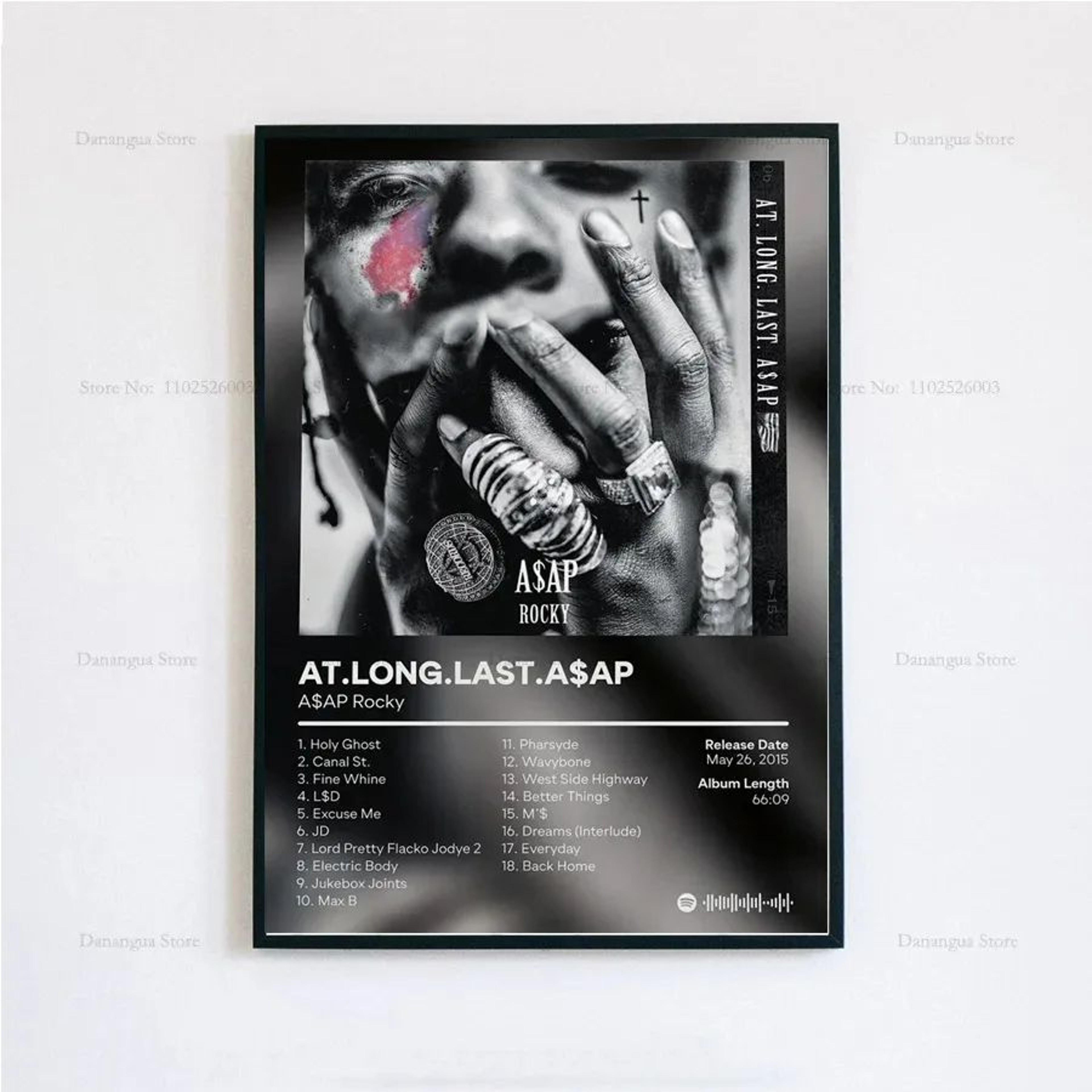 ASAP Rocky Testing Album Cover Print Music Wall Art For Rap Room Decor 10
