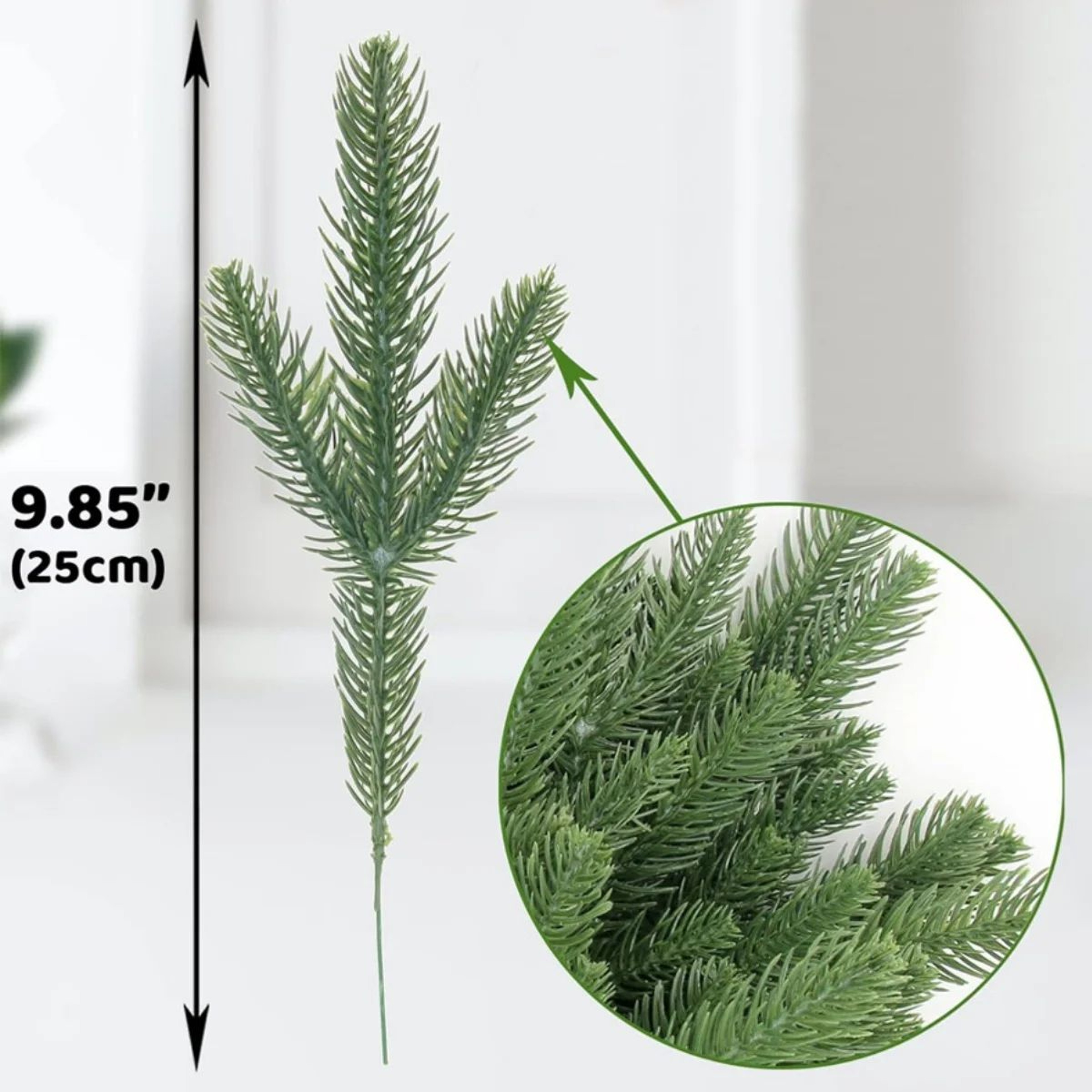 Premium Artificial Pine Branches Set  Realistic Fake Pine Stems For Christmas Greenery Decor  DIY G 6