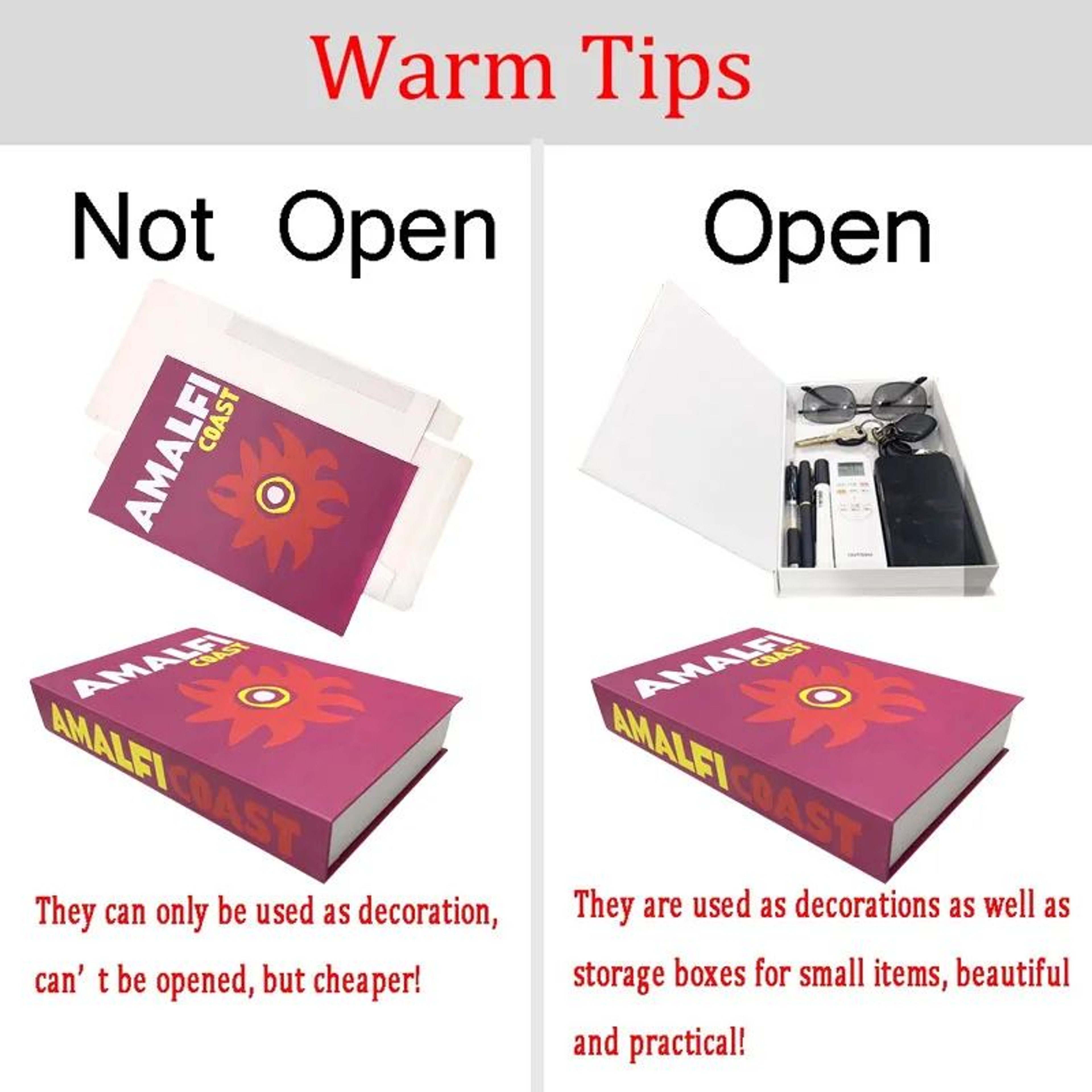 Luxury Decorative Fake Books Storage Box For Coffee Table Decor 4