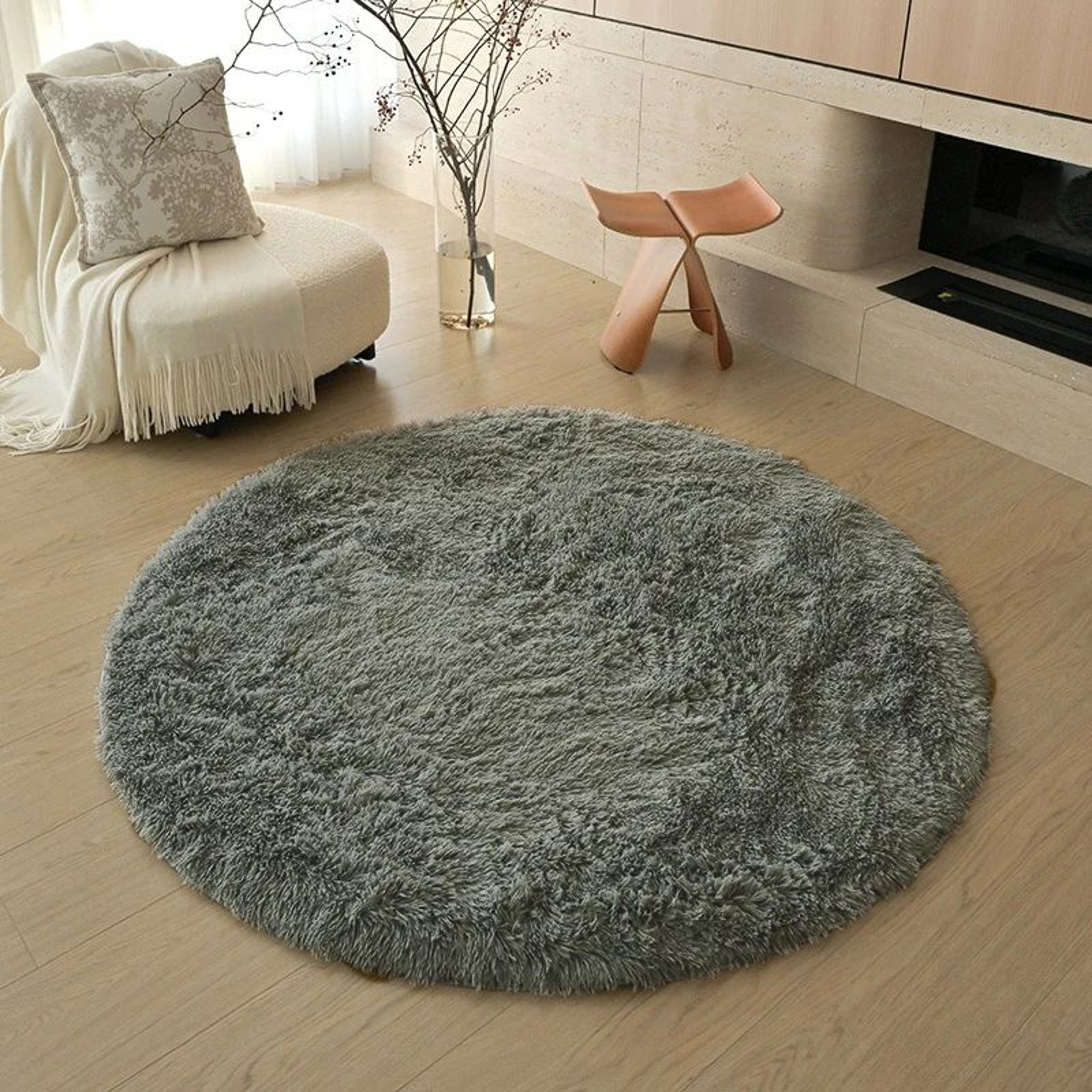 CloudSoft Round Plush Rug For Kids Bedroom And Nursery 10