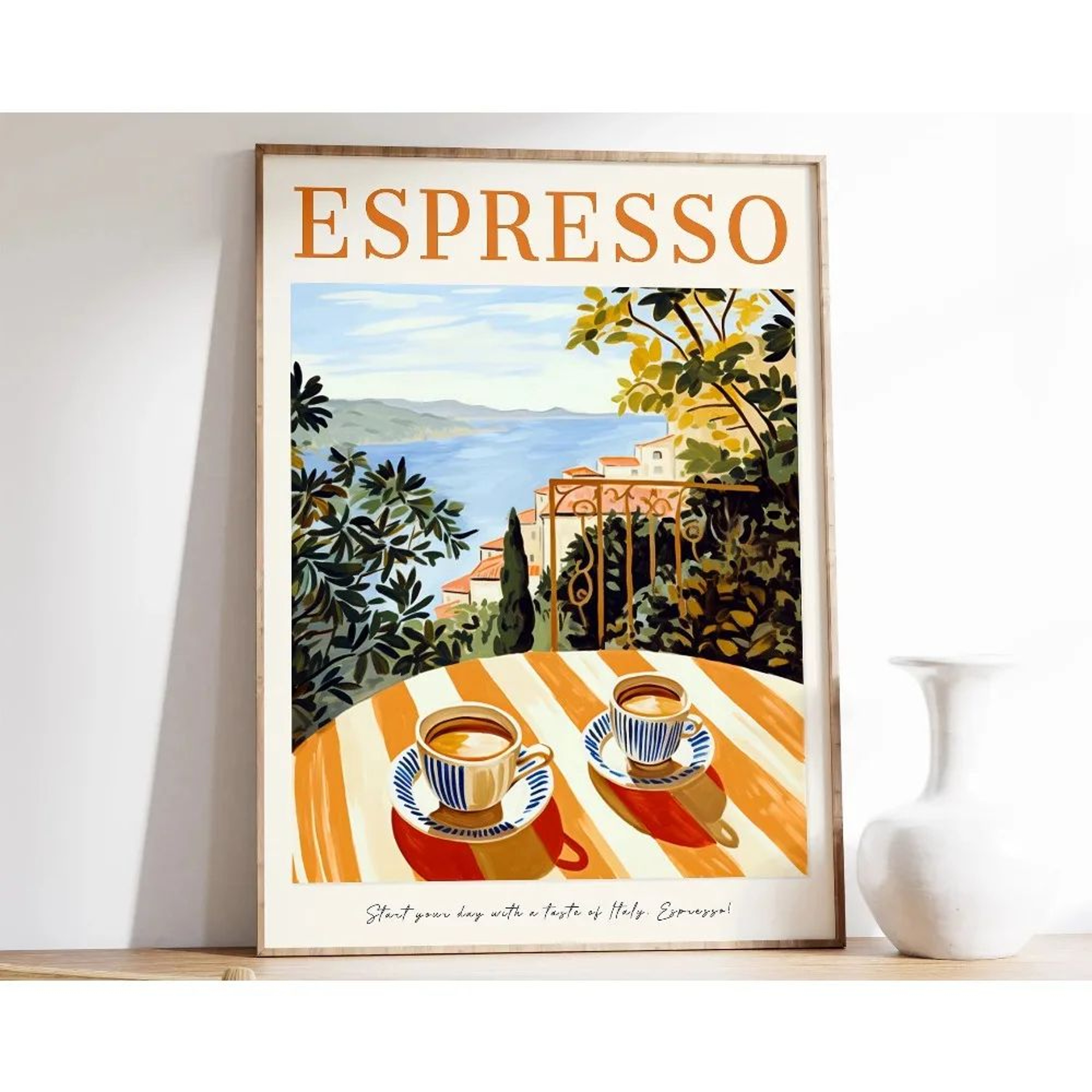 Minimalist Coffee Wall Art Poster  Retro Kitchen Decor For Coffee Lovers 2