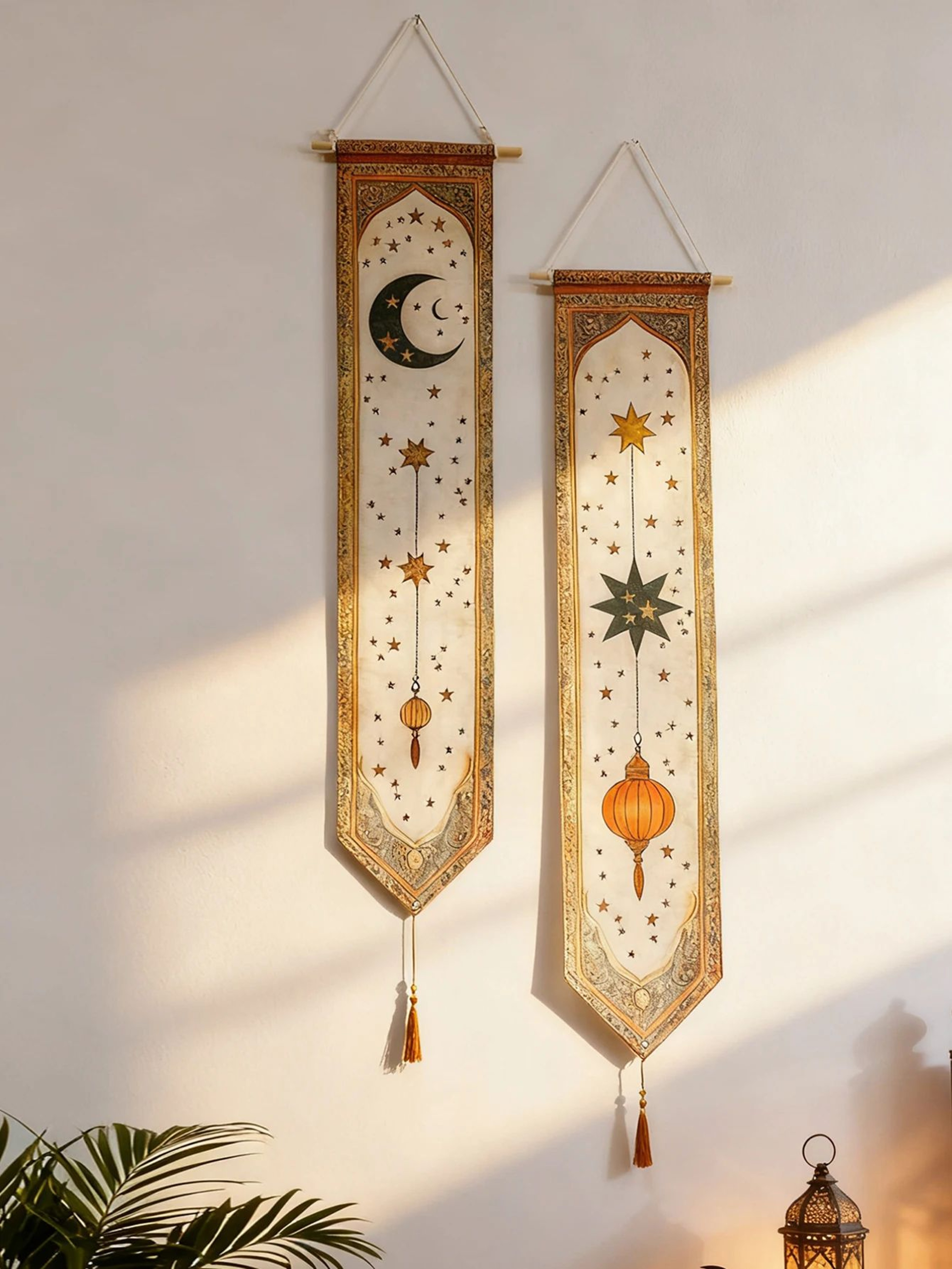 Ramadan Wall Banner Eid Mubarak Tapestry Islamic Wall Decor 1