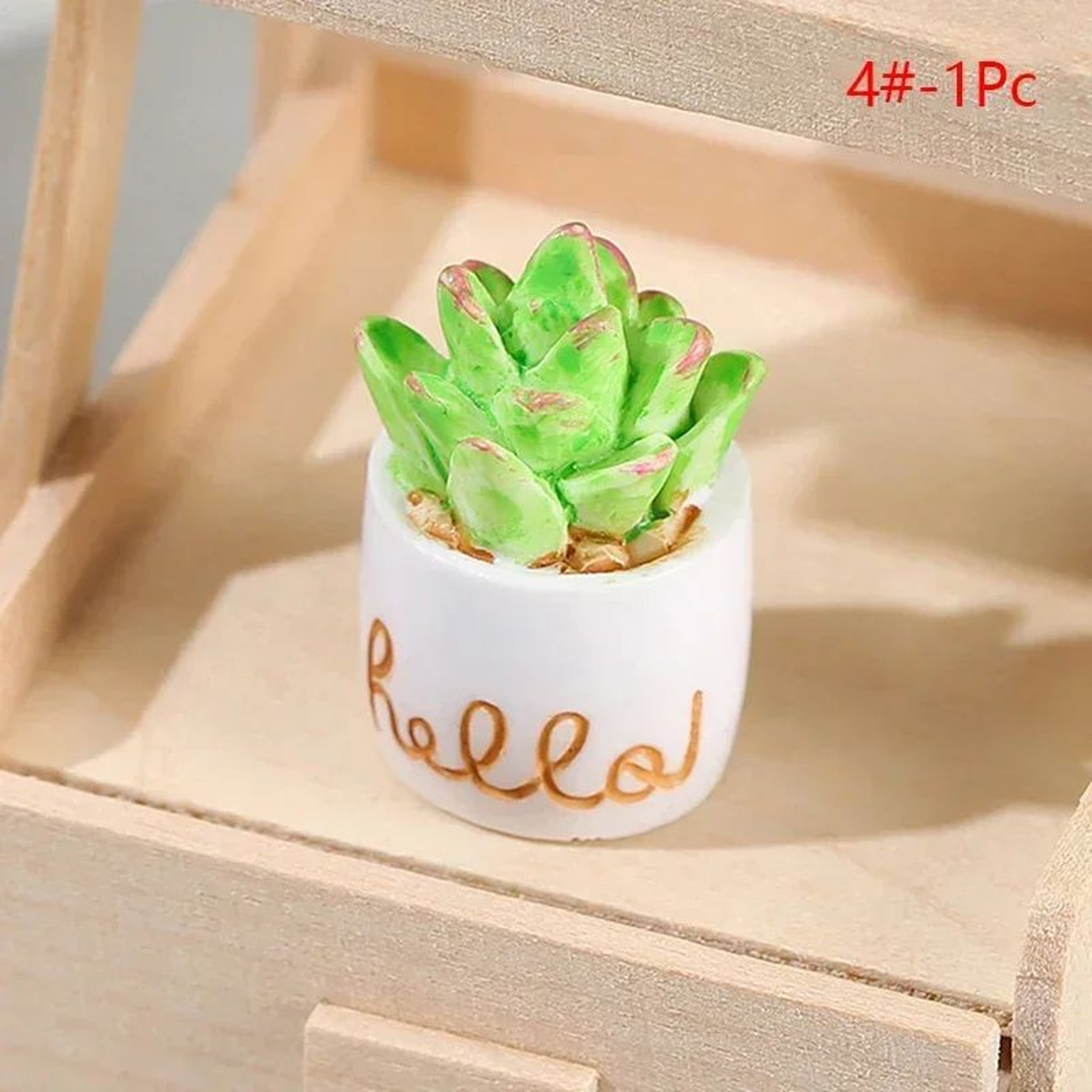 Miniature Plant Pots  Realistic Dollhouse Decor Set 9
