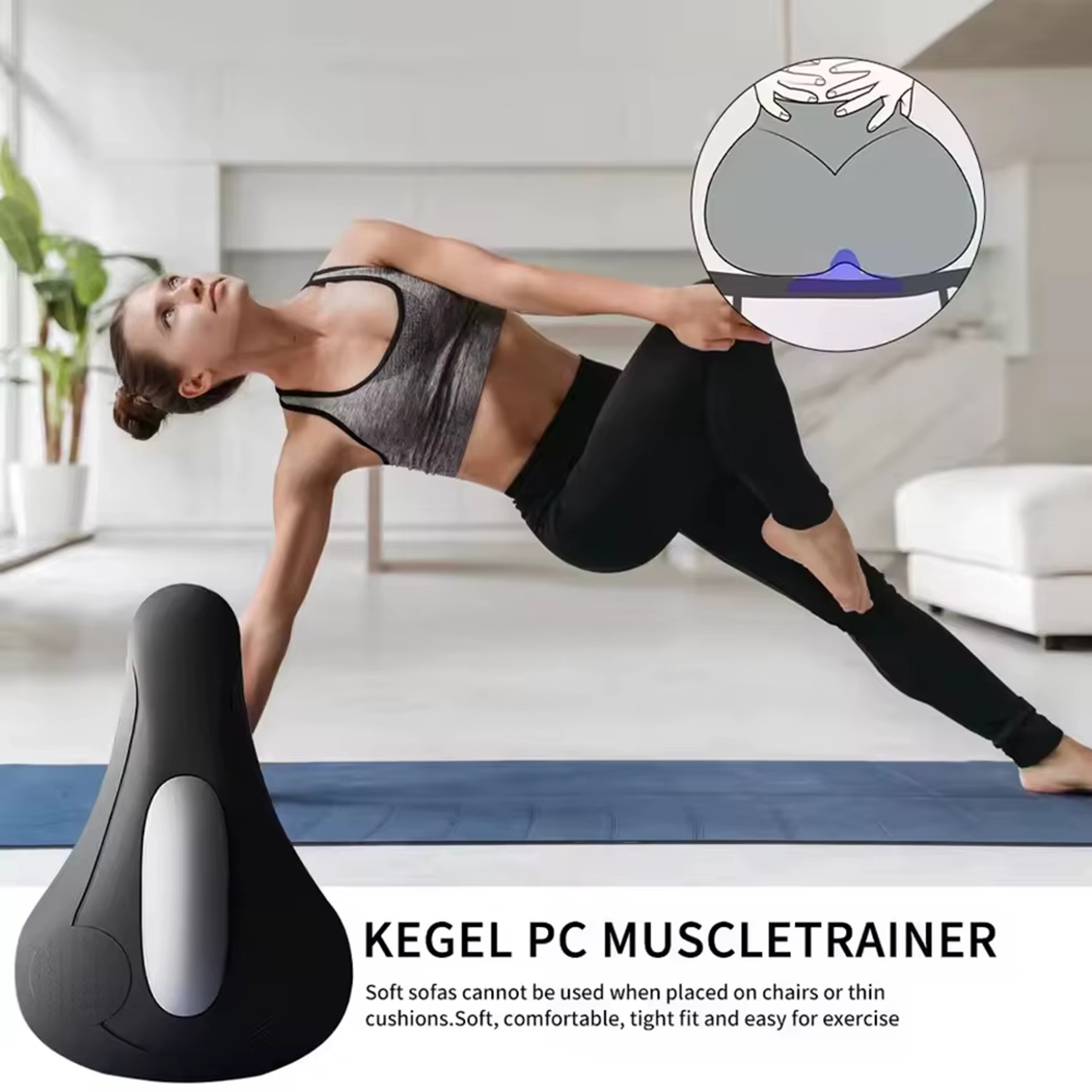 Sit-On-Top Pelvic Floor Trainer Cushion Comfortable Kegel Exerciser for Hip & Core Strength – view 9