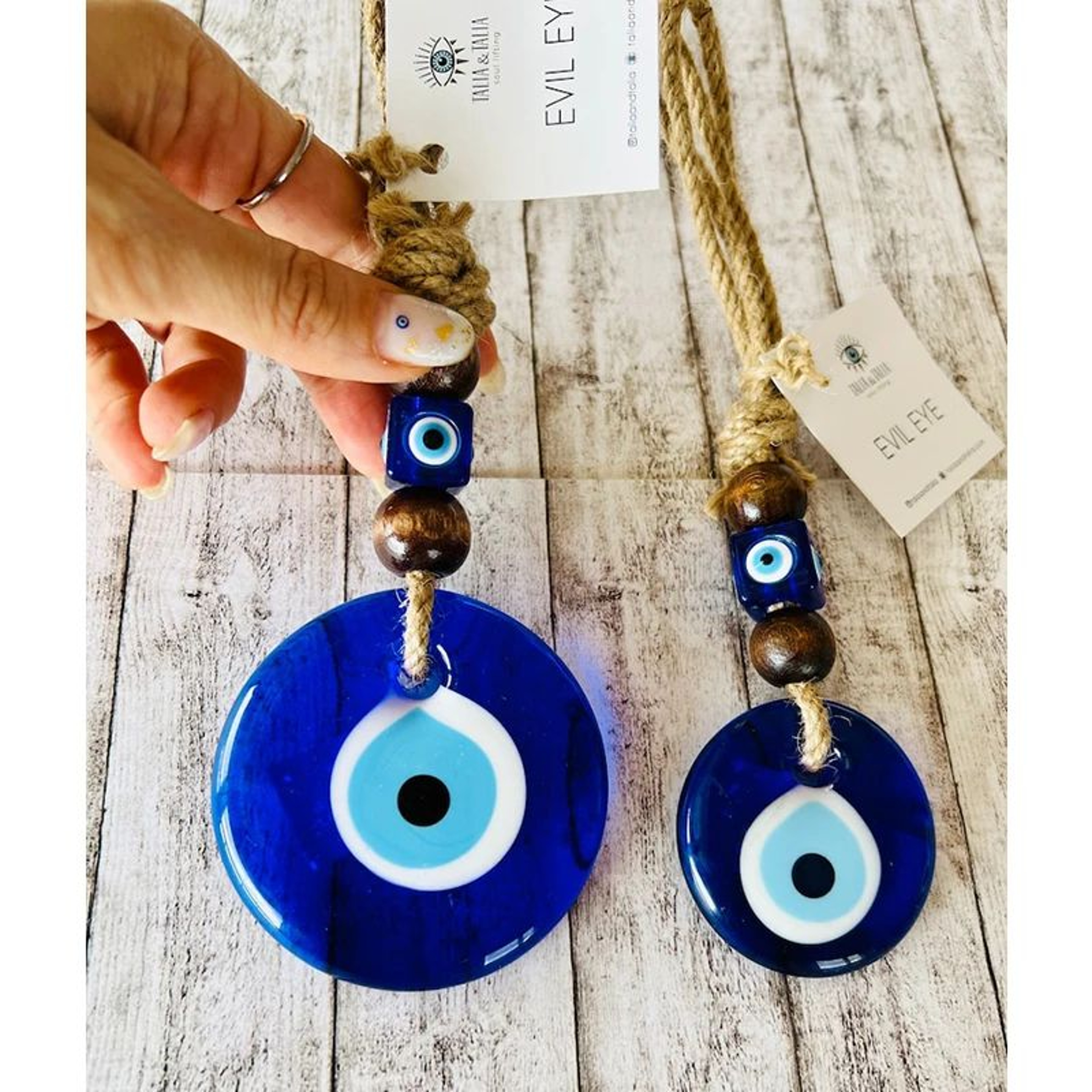 Handwoven Evil Eye Wall Hanging Nazar Protection Decor 1