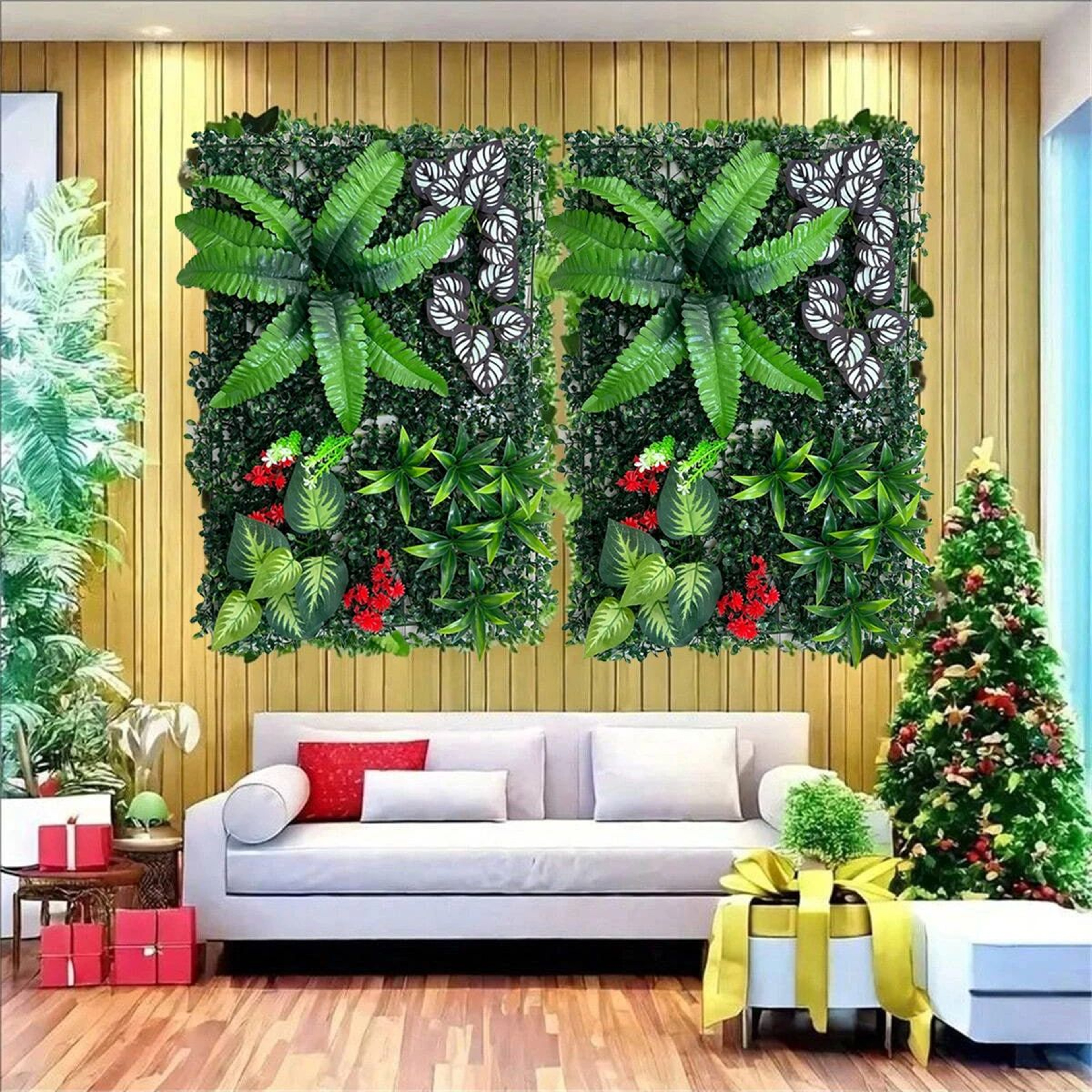 LushScape Artificial Plant Wall Panel For Indoor  Outdoor Decor 2