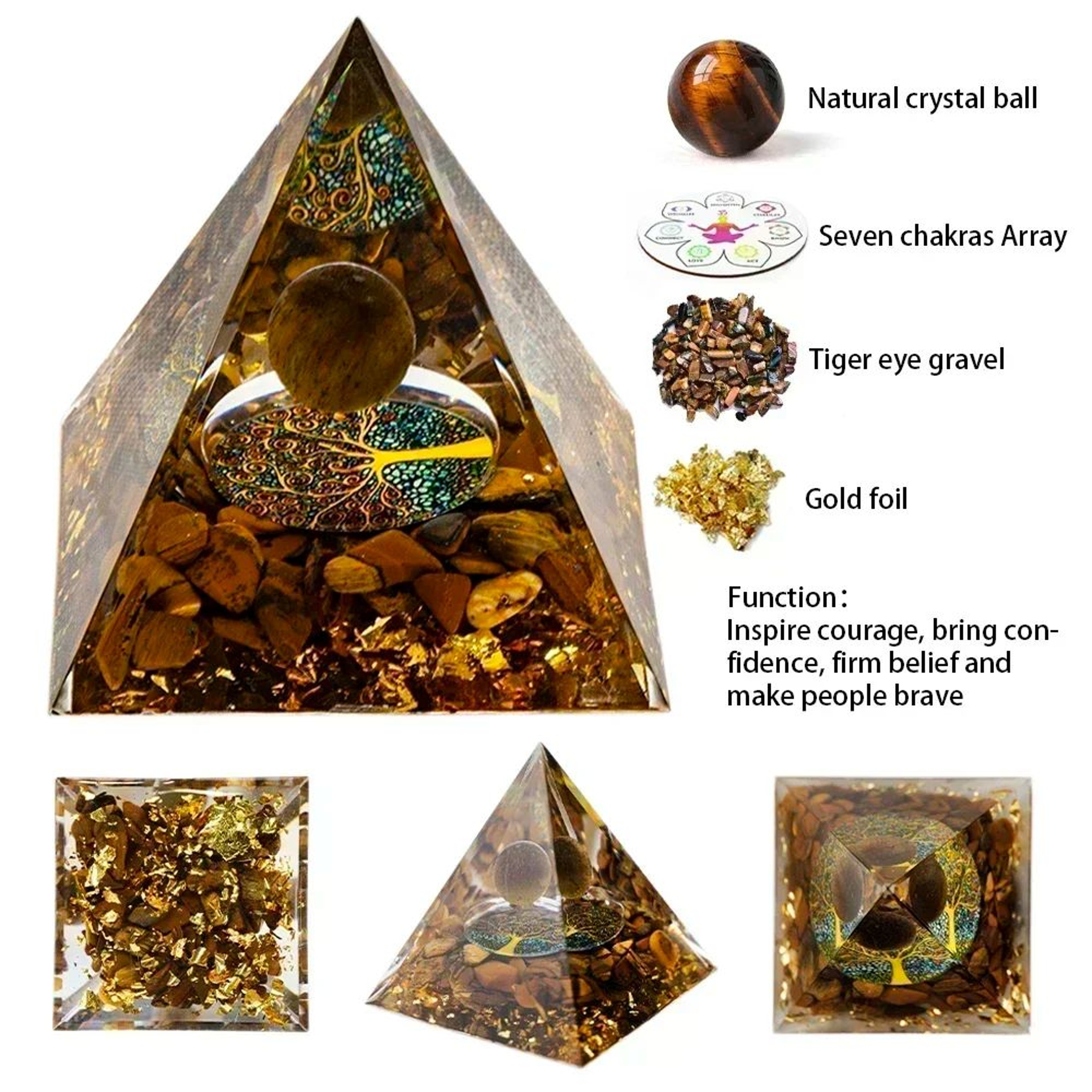 Peridot  Amethyst Crystal Pyramid Energy Generator For Meditation And Decor 12