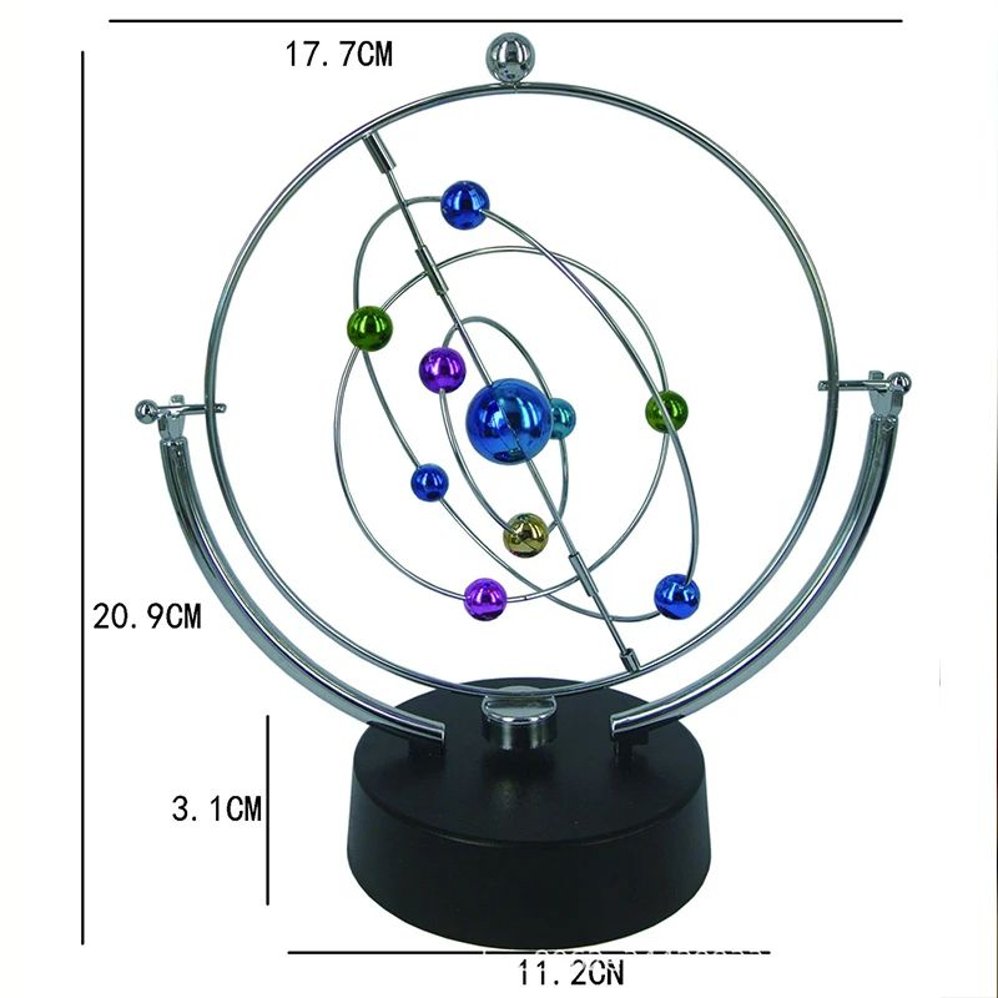 Perpetual Motion Desk Toy  Kinetic Pendulum Celestial Globe Decor 2