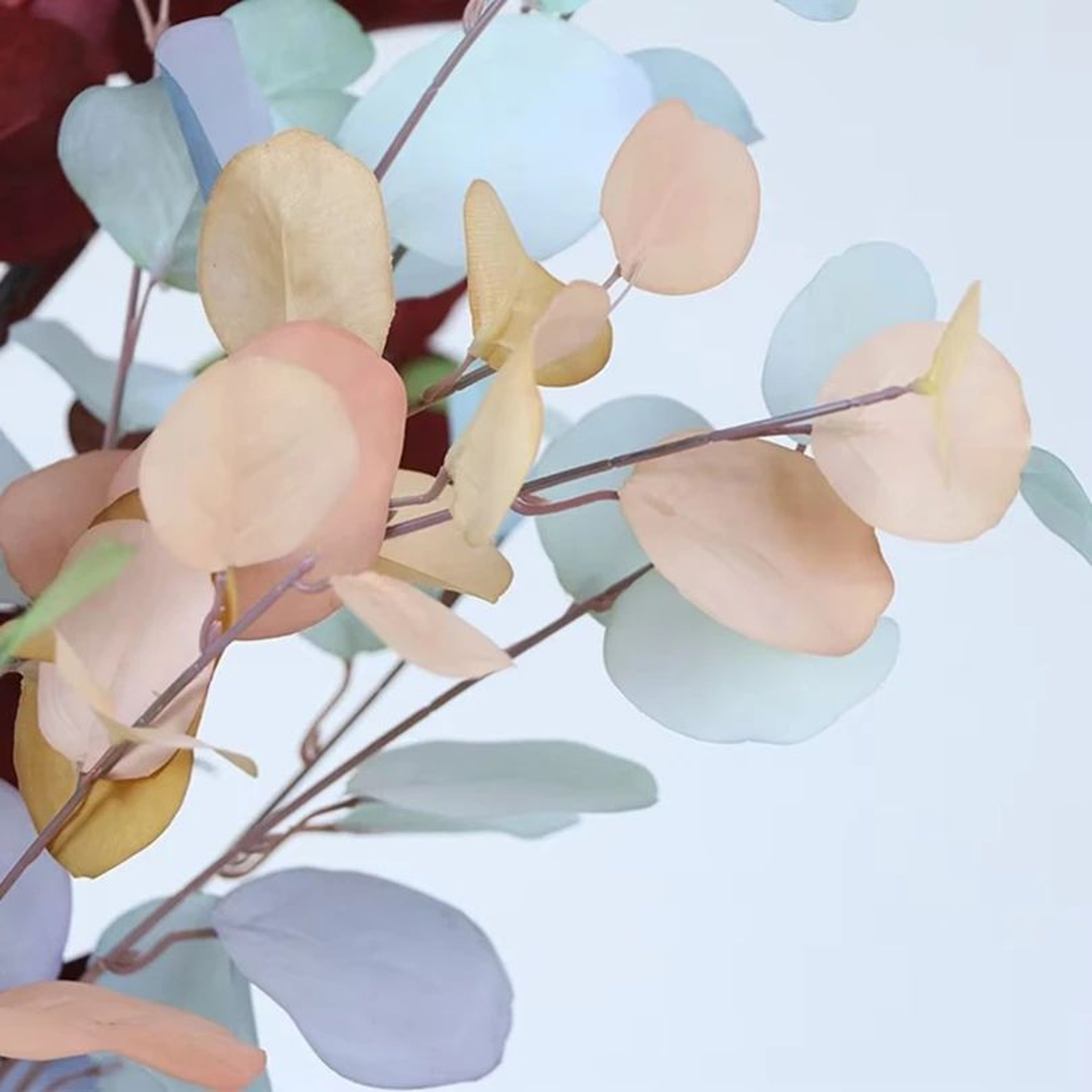 Eucalyptus Money Leaf Faux Greenery Stem For Vases Wedding Tables And Wall Decor 4