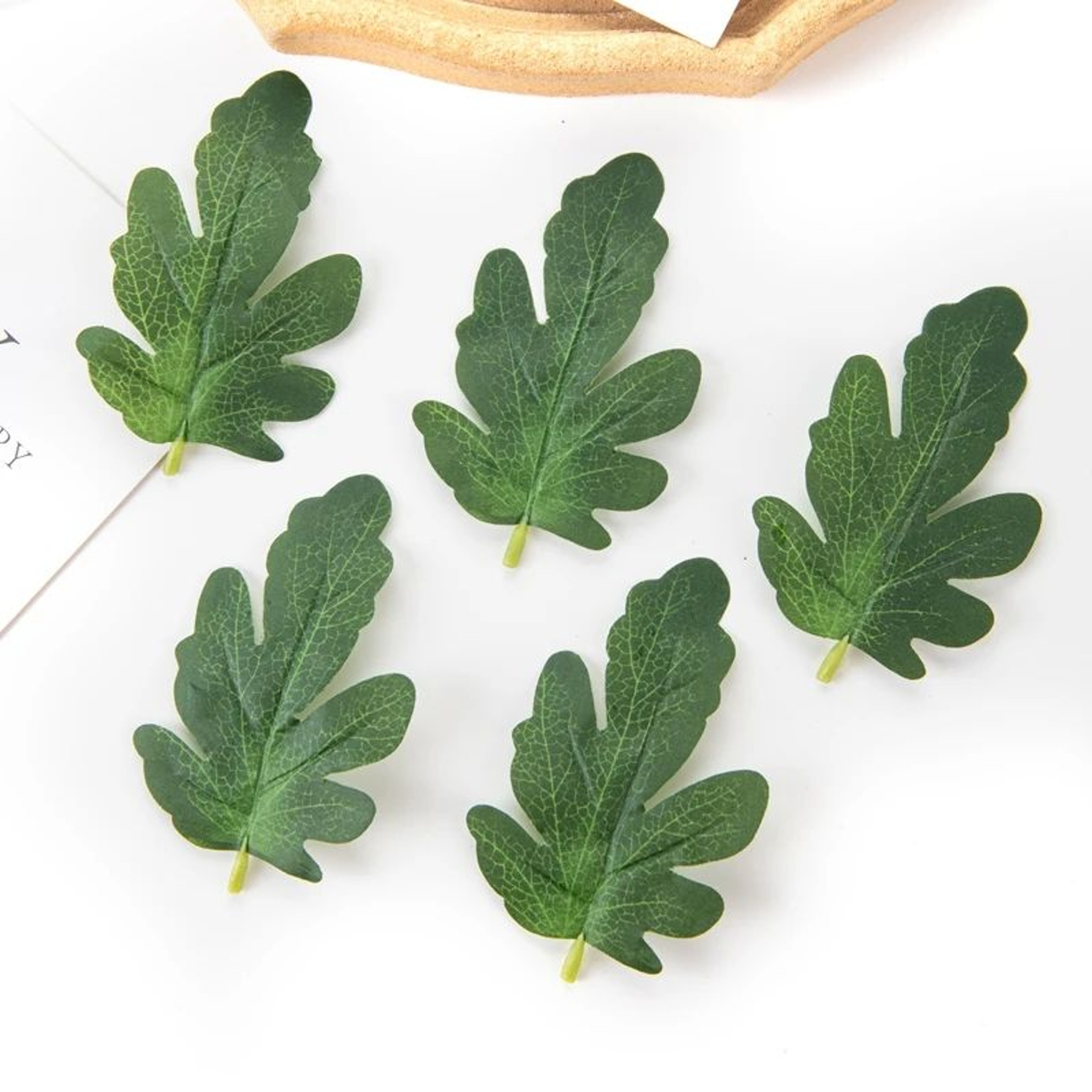 Lifelike Artificial Greenery Leaves Set  DIY Craft Foliage  Wedding Decoration Supplies 50PCS 2