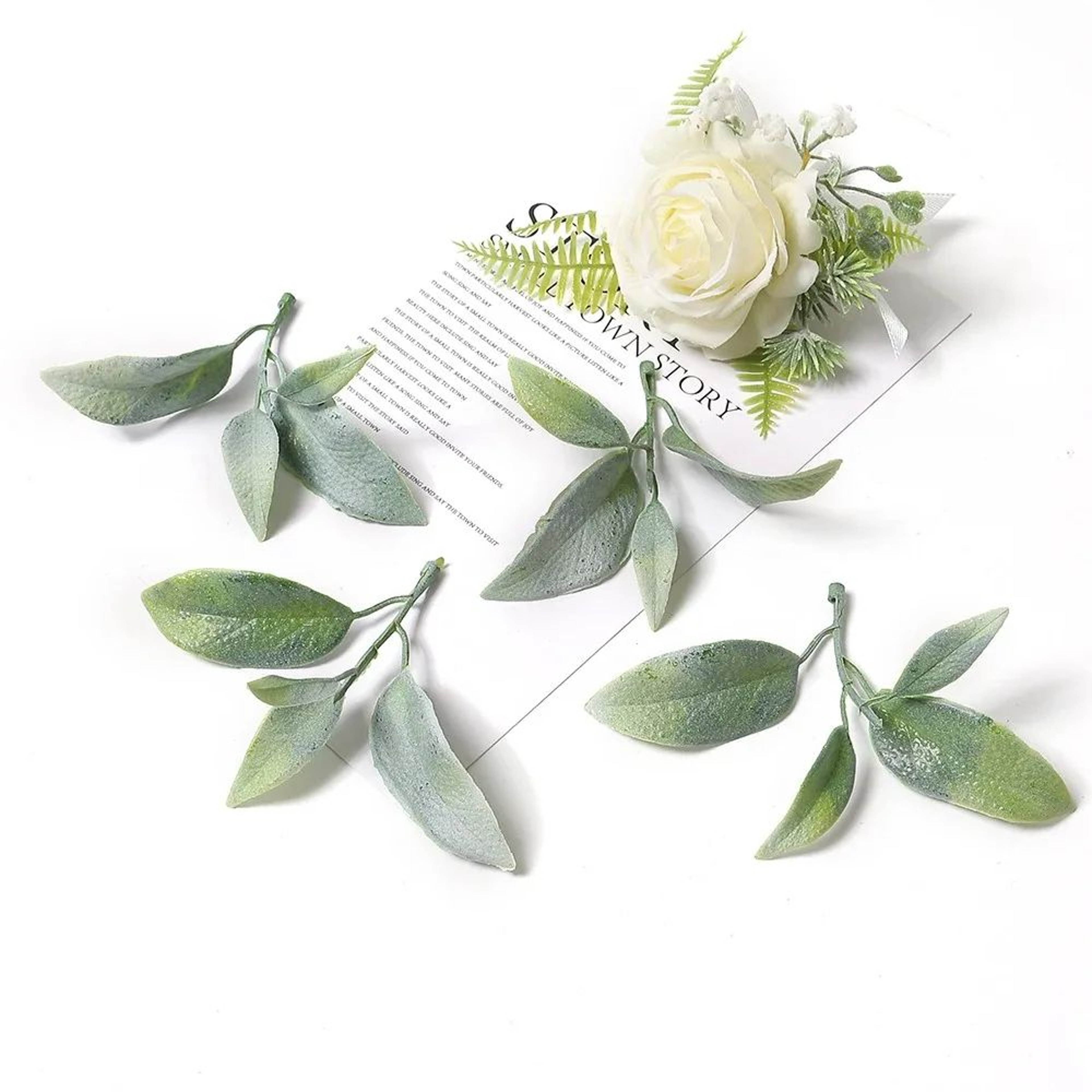10Piece Artificial Leaves For Wedding Decor DIY Wreath Decorations  Cake Styling 17