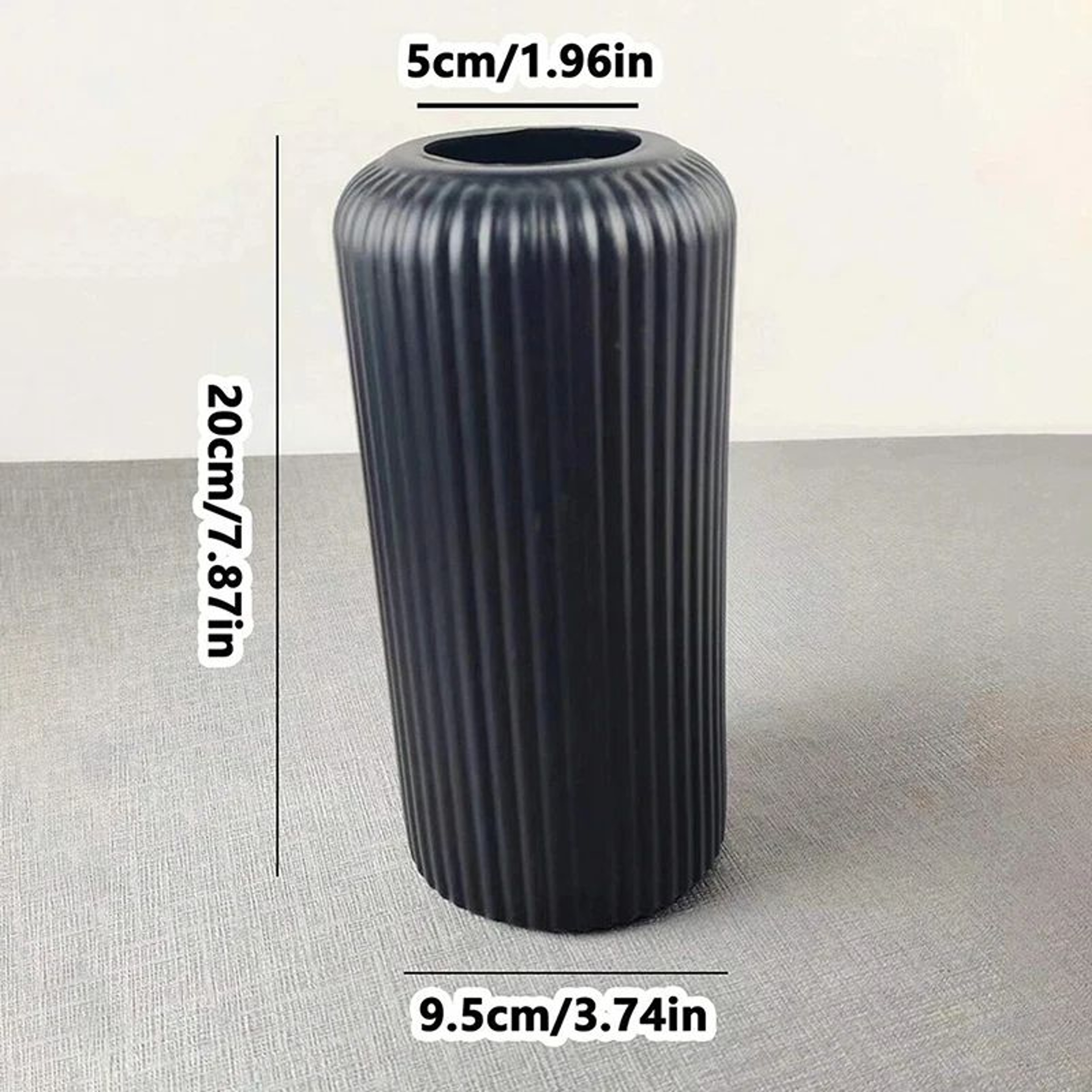 Striped CeramicLook Decorative Flower Vase For Modern Home Decor 6