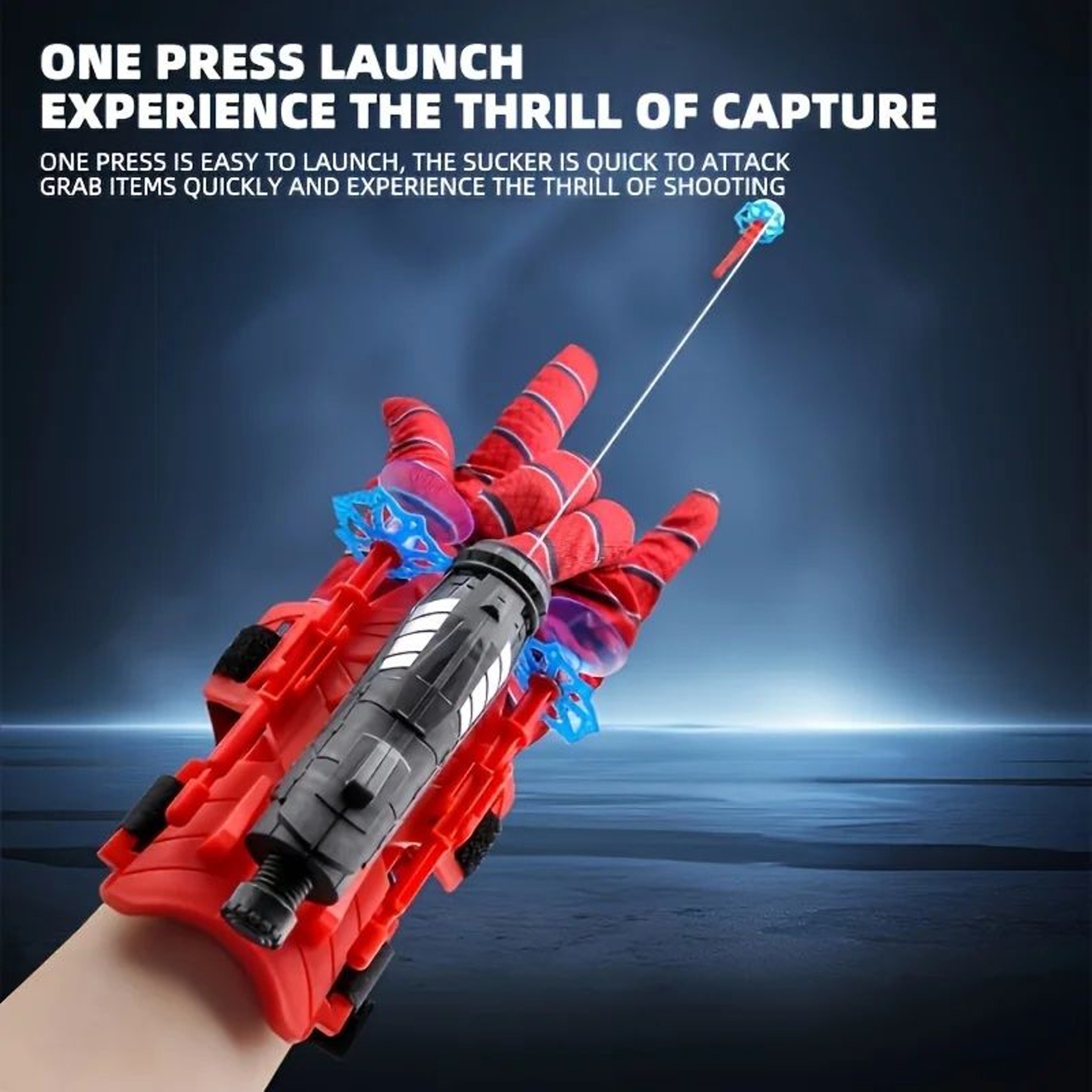 Red  Blue Spider Web Shooter Glove  Wrist Web Shooter Toy For Superhero Cosplay Parties  Gifts 1