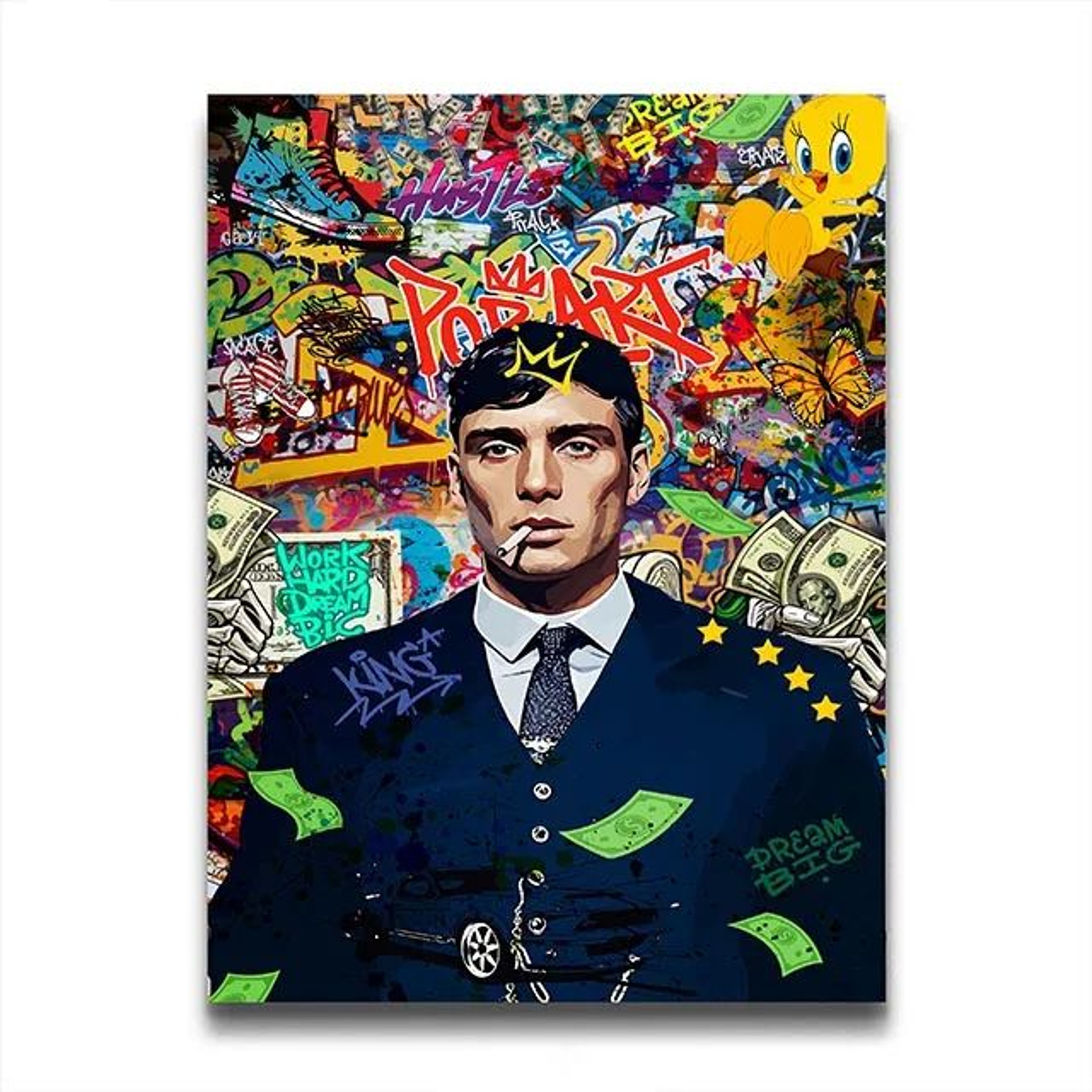 Retro Gangster Wall Art Graffiti Canvas Print For Street Style Home Decor 7