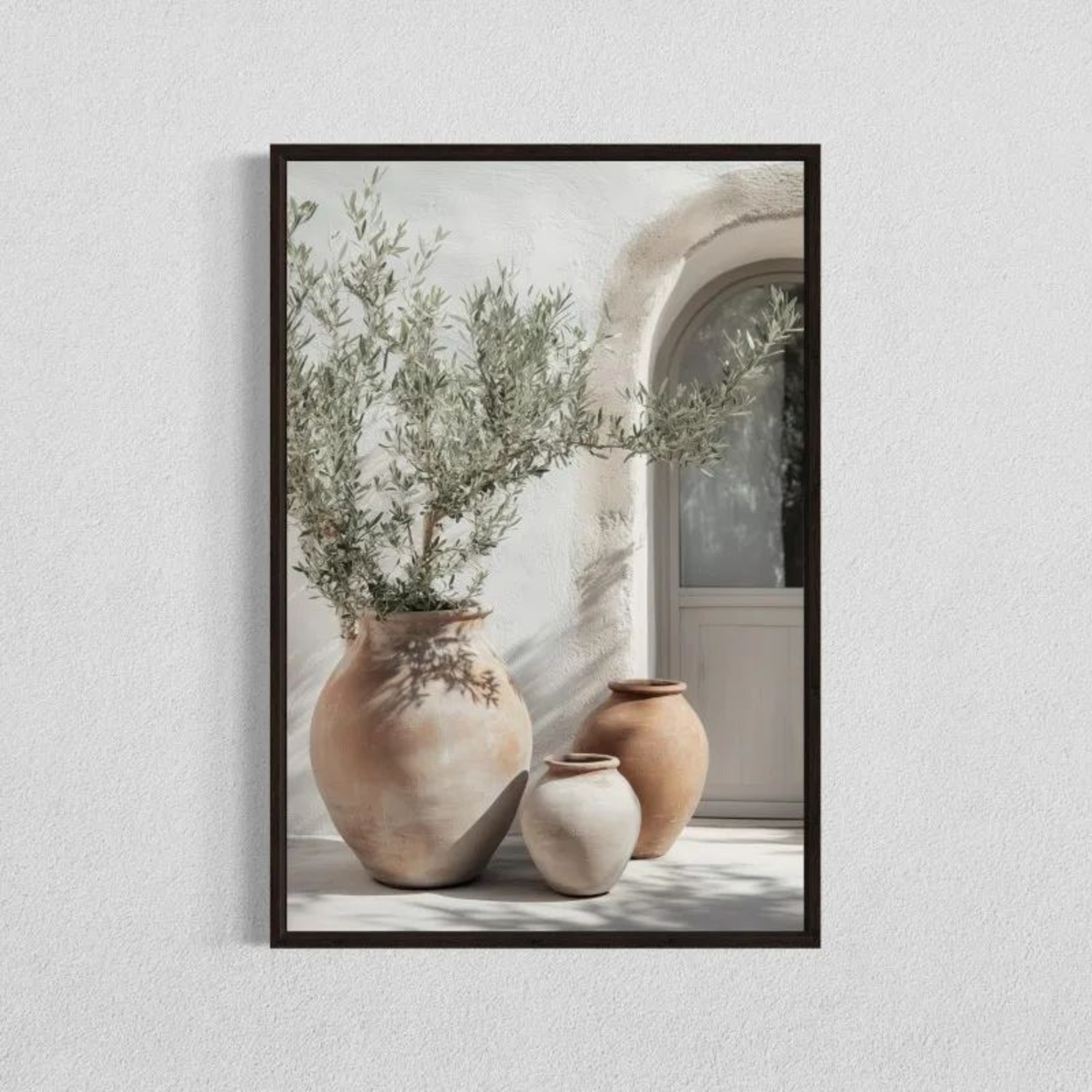 Frameless Olive Tree Minimalist Canvas Print  Mediterranean Botanical Wall Art Decor 9