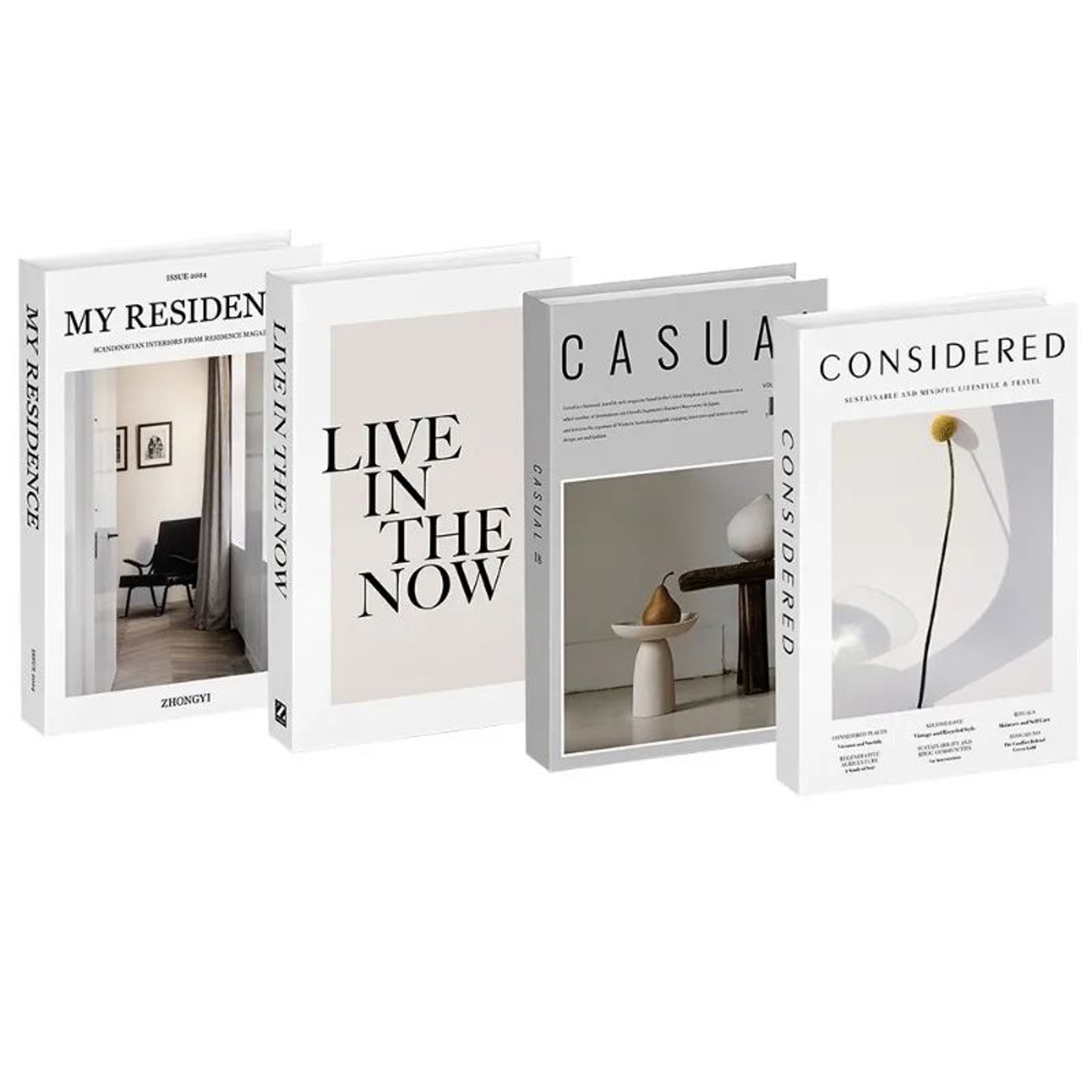 Aesthetic Decorative Book Set For Home Decor Coffee Table And Bookshelf Styling 4pcs 11