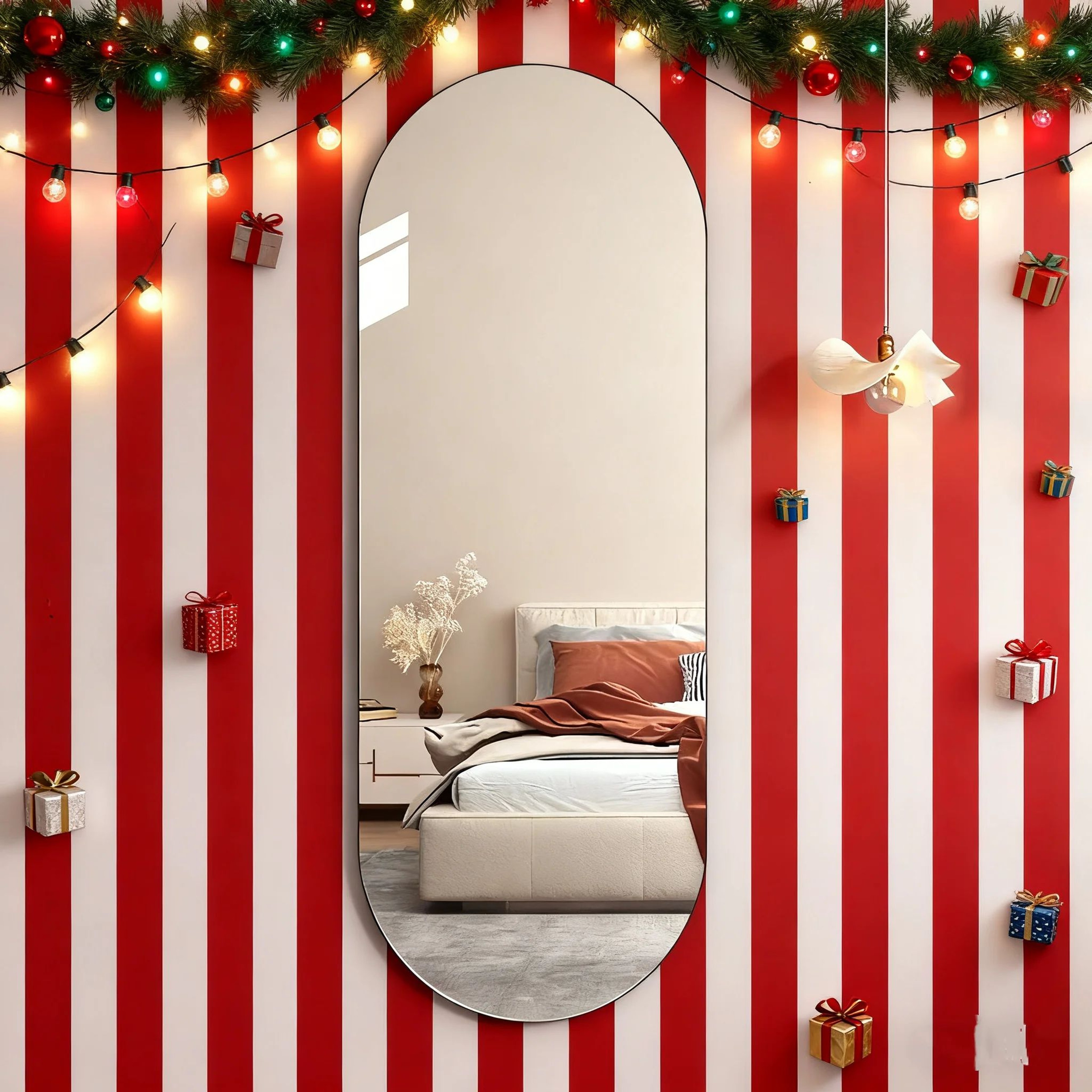 Arched SelfAdhesive Full Length Acrylic Mirror For Wall 3