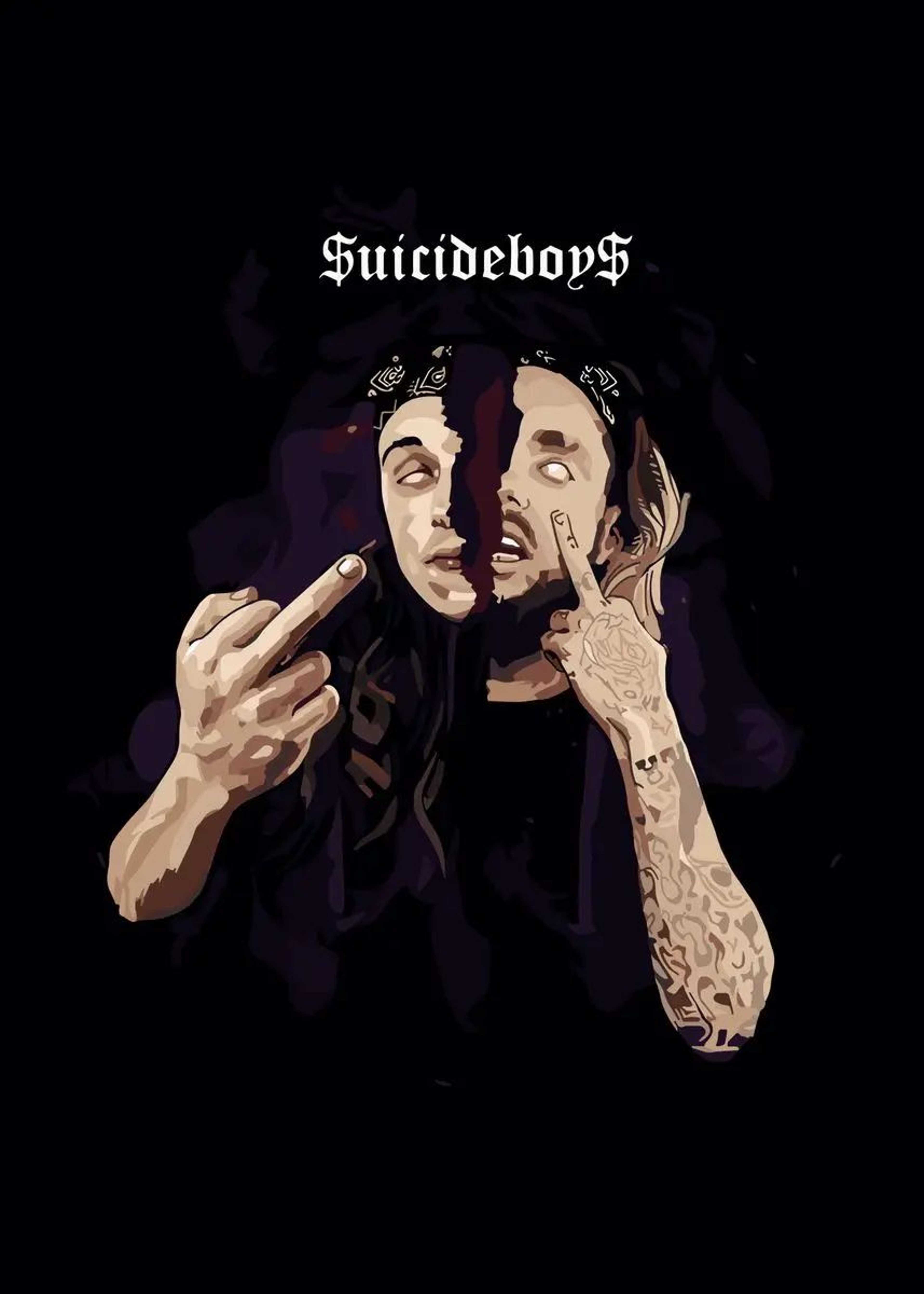 Suicideboys Poster Canvas Print Vintage Hip Hop Wall Art Album Cover Decor 12