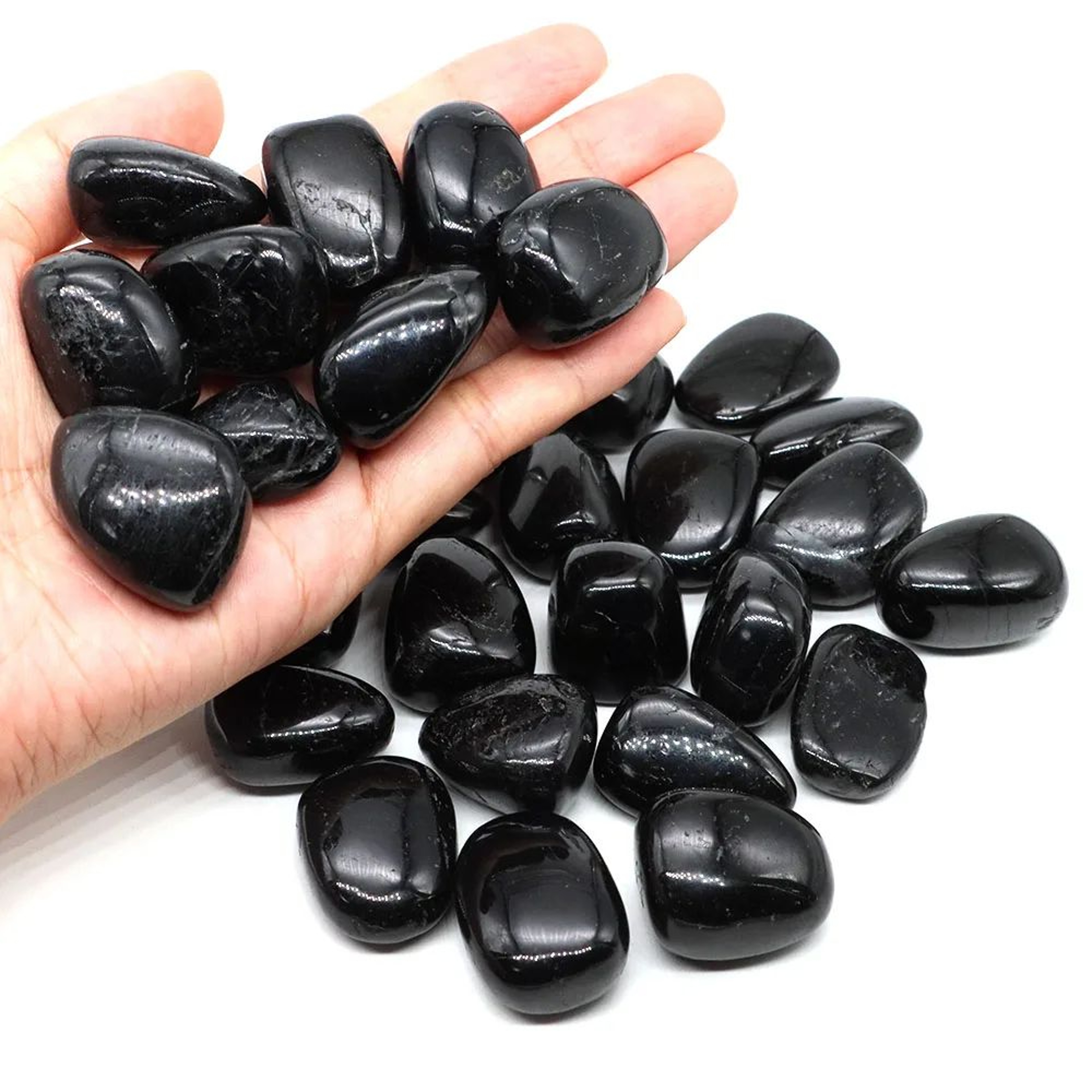 Black Tourmaline Tumbled Stone For Reiki Meditation And Home Decor 0