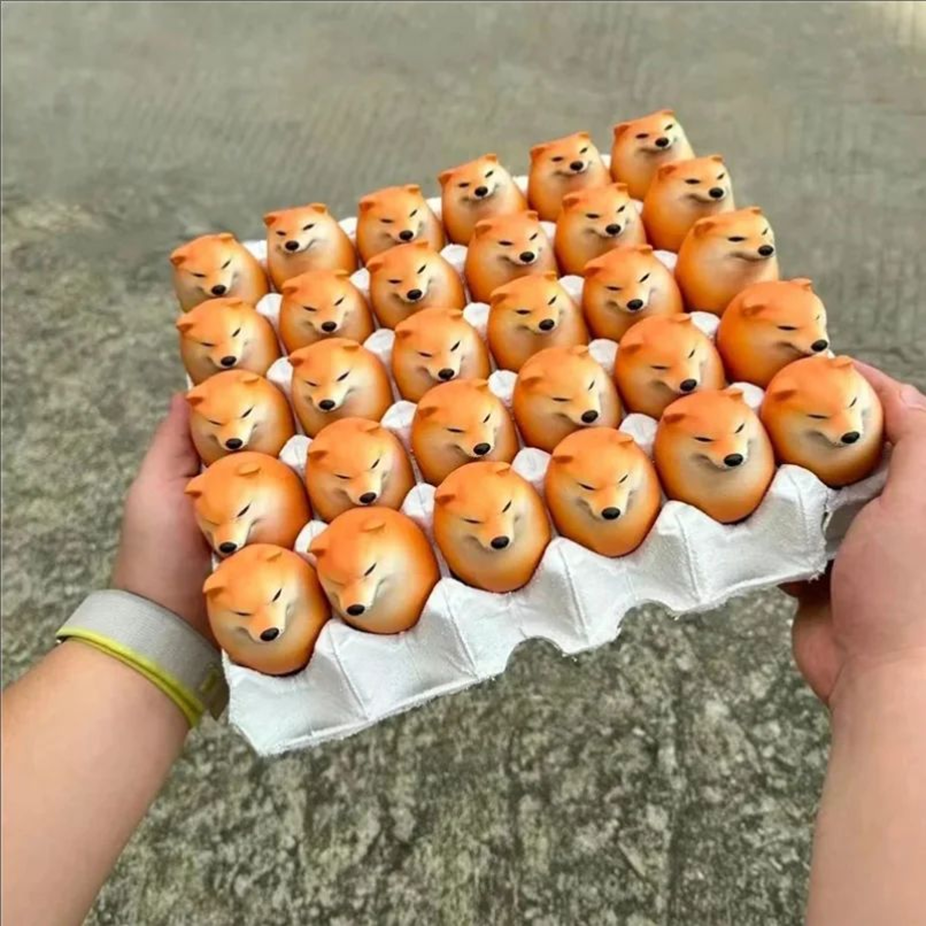 Shiba Inu Egg Desk Decor Figurine  Funny PVC Dog Office Gift 1