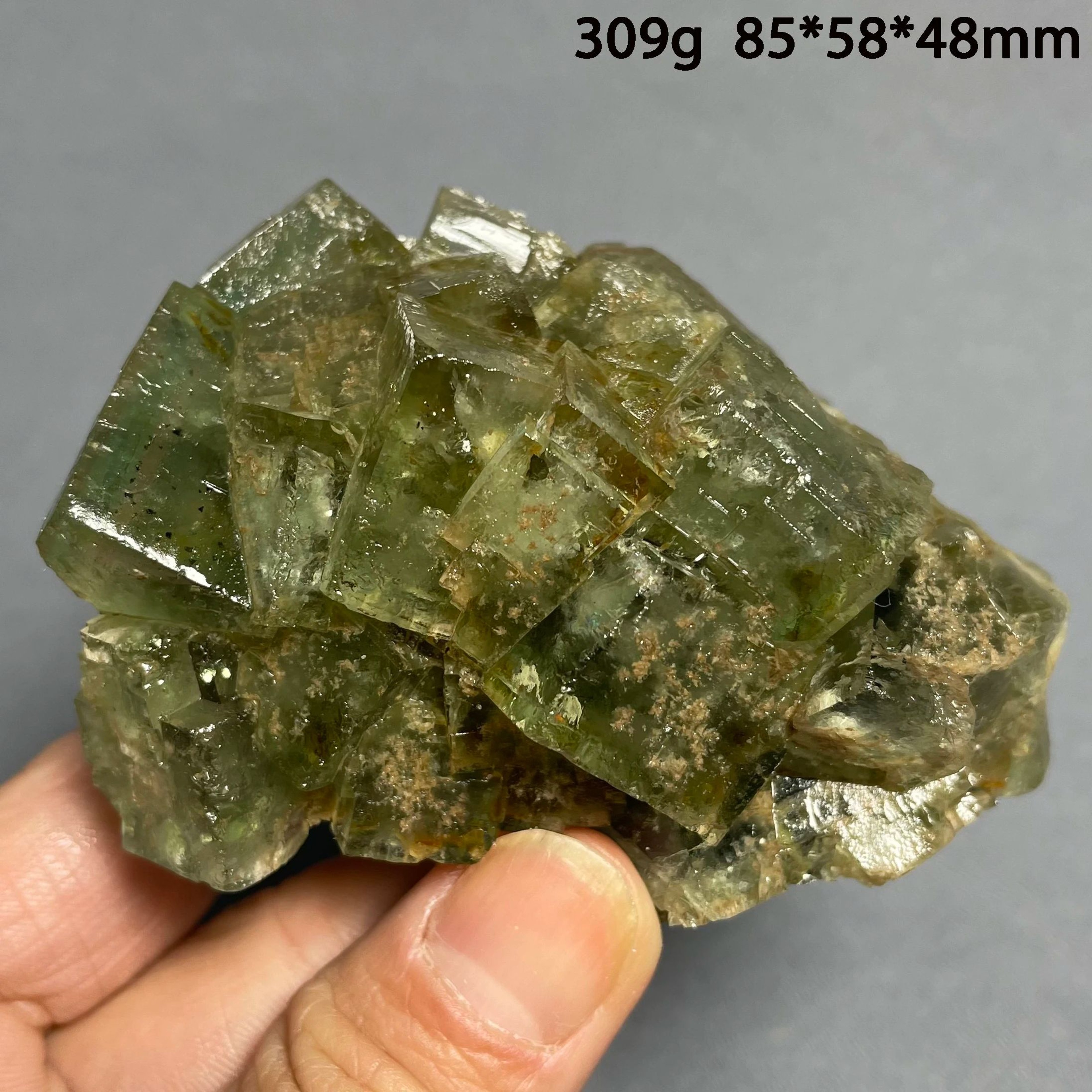 Madagascar Green Fluorite Crystal Cluster  Natural Healing Stone Decor  Mineral Specimen 2