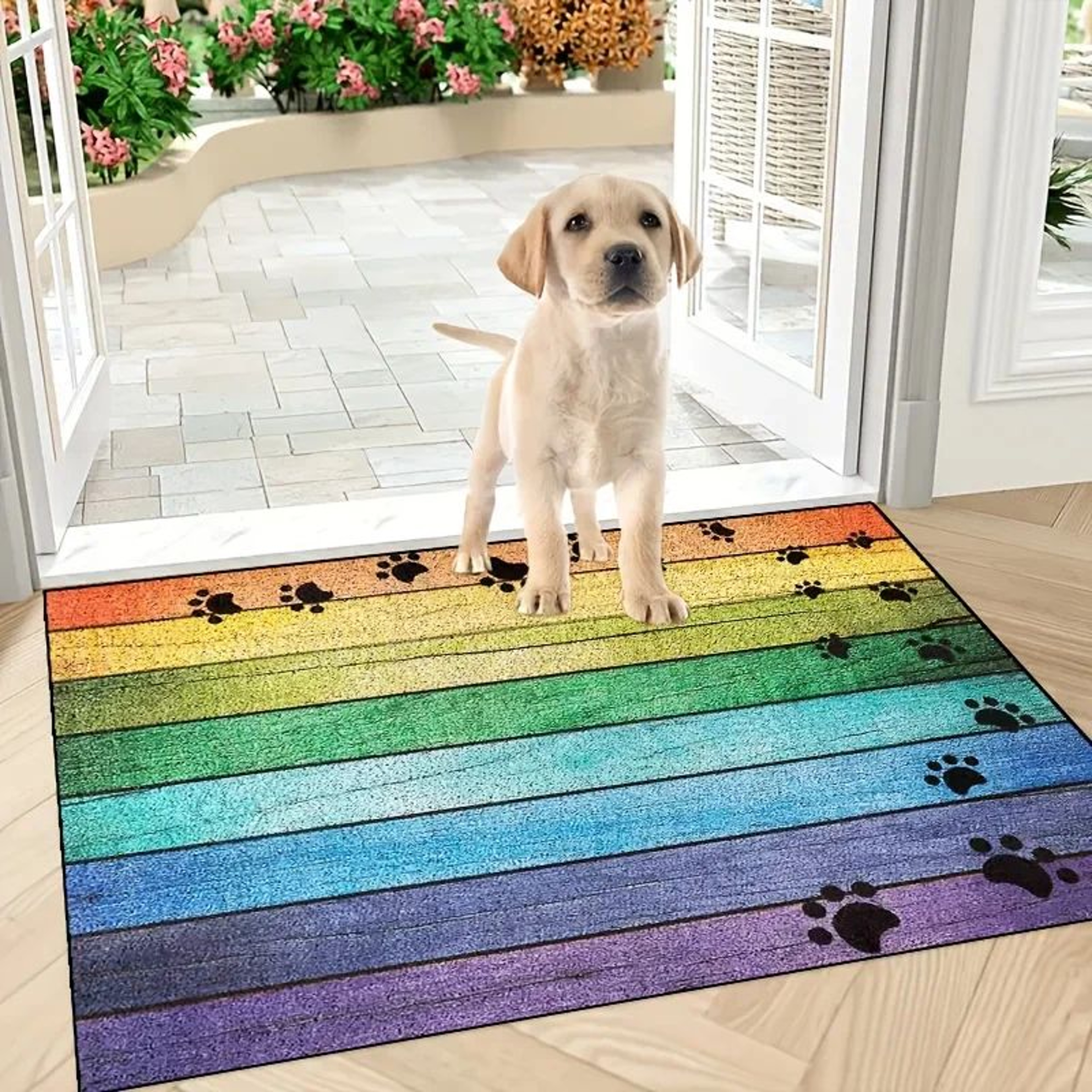 Cat Paw Print Doormat Absorbent Door Mat Washable Entryway Rug 9
