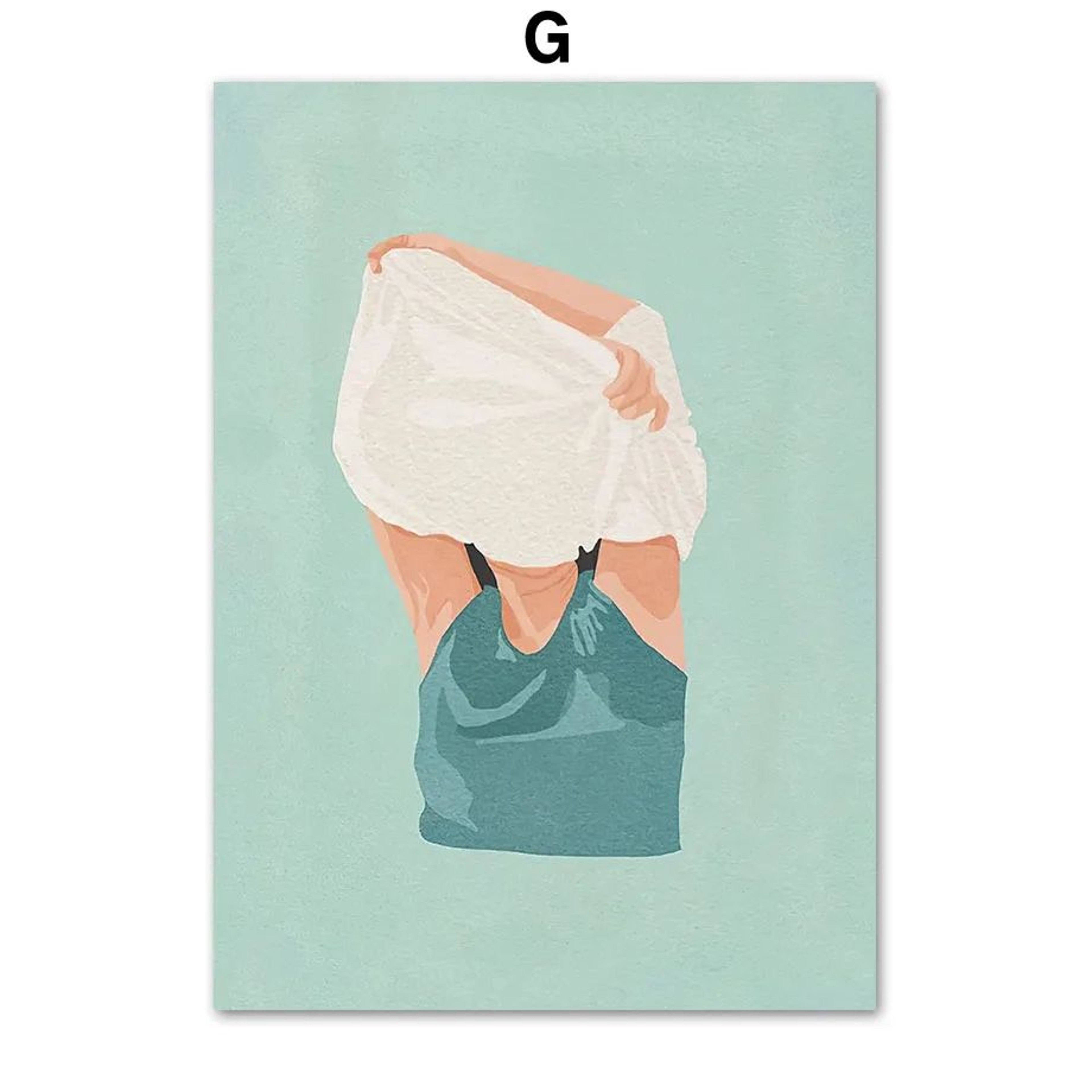 Modern Nordic Laundry Room Canvas Wall Art Print 11