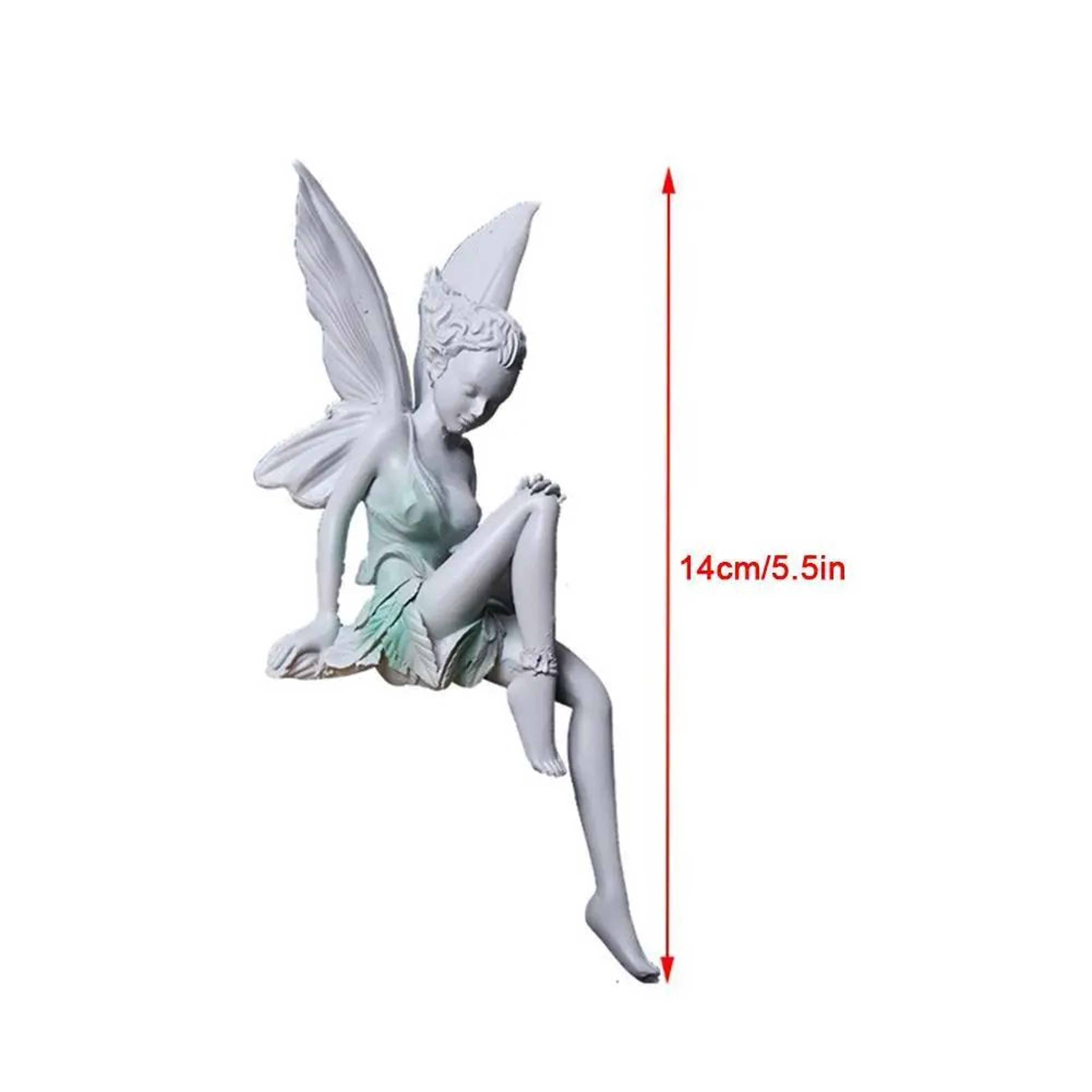 Flute Angel Garden Fairy Statue  Elegant Outdoor Angel Sculpture For Serene Yard Decor 5