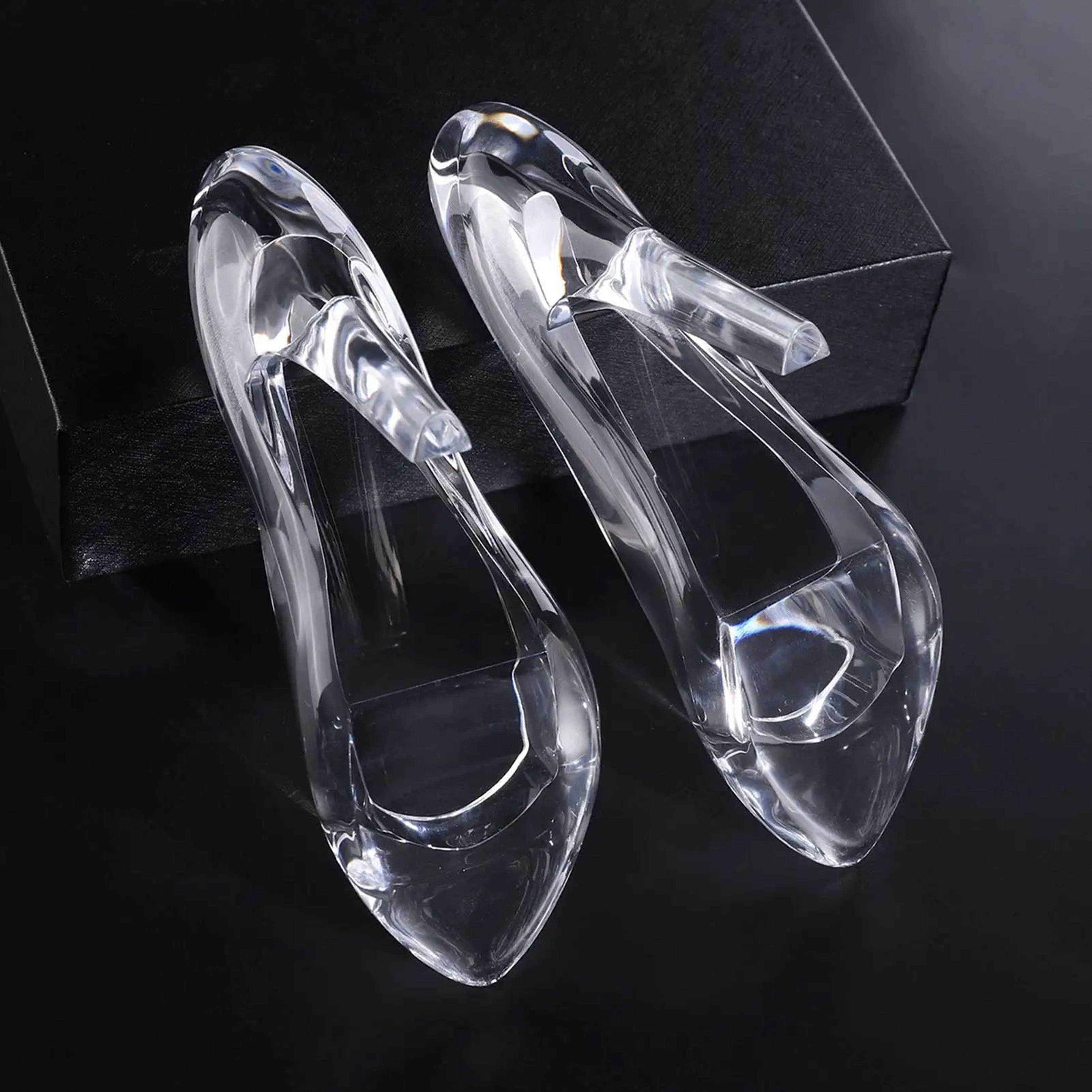 Fairytale Acrylic Glass Slipper Figurine For Wedding Centerpieces And Princess Decor 2