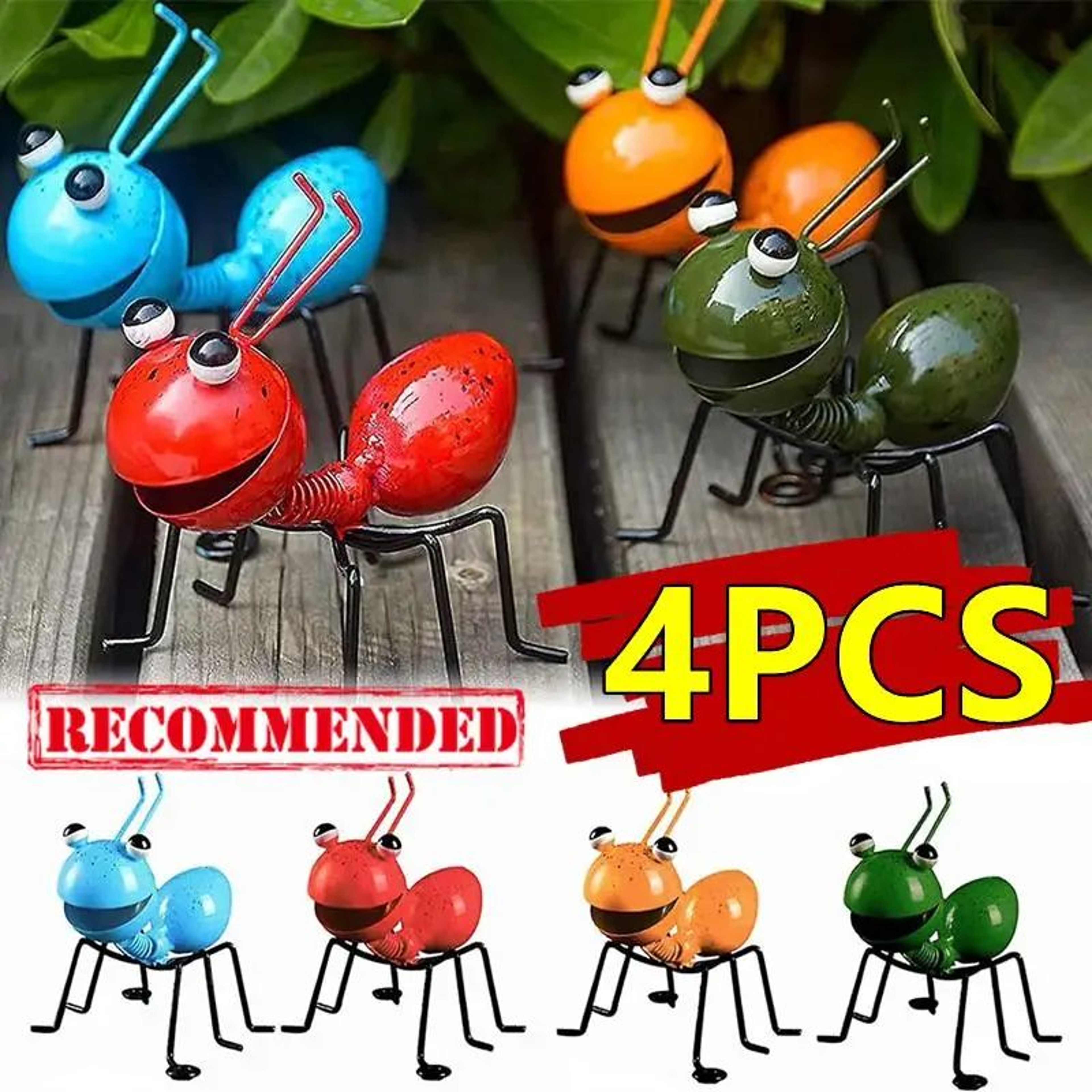 Metal Ant Wall Decor Set For Garden Fence And Indoor Wall Art 0