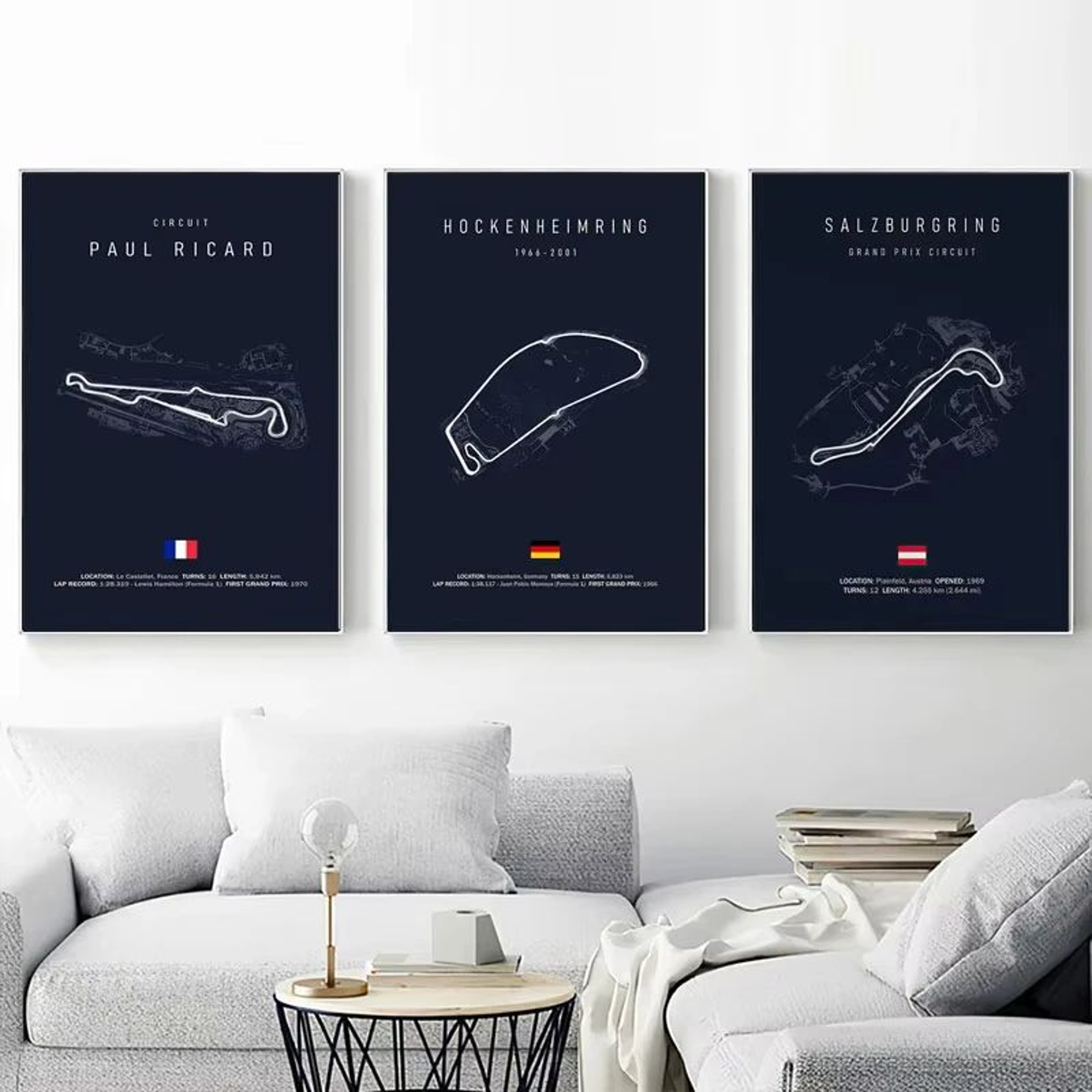 Formula 1 Race Track Canvas Wall Art  Minimalist F1 Circuit Decor For Home  Office 1