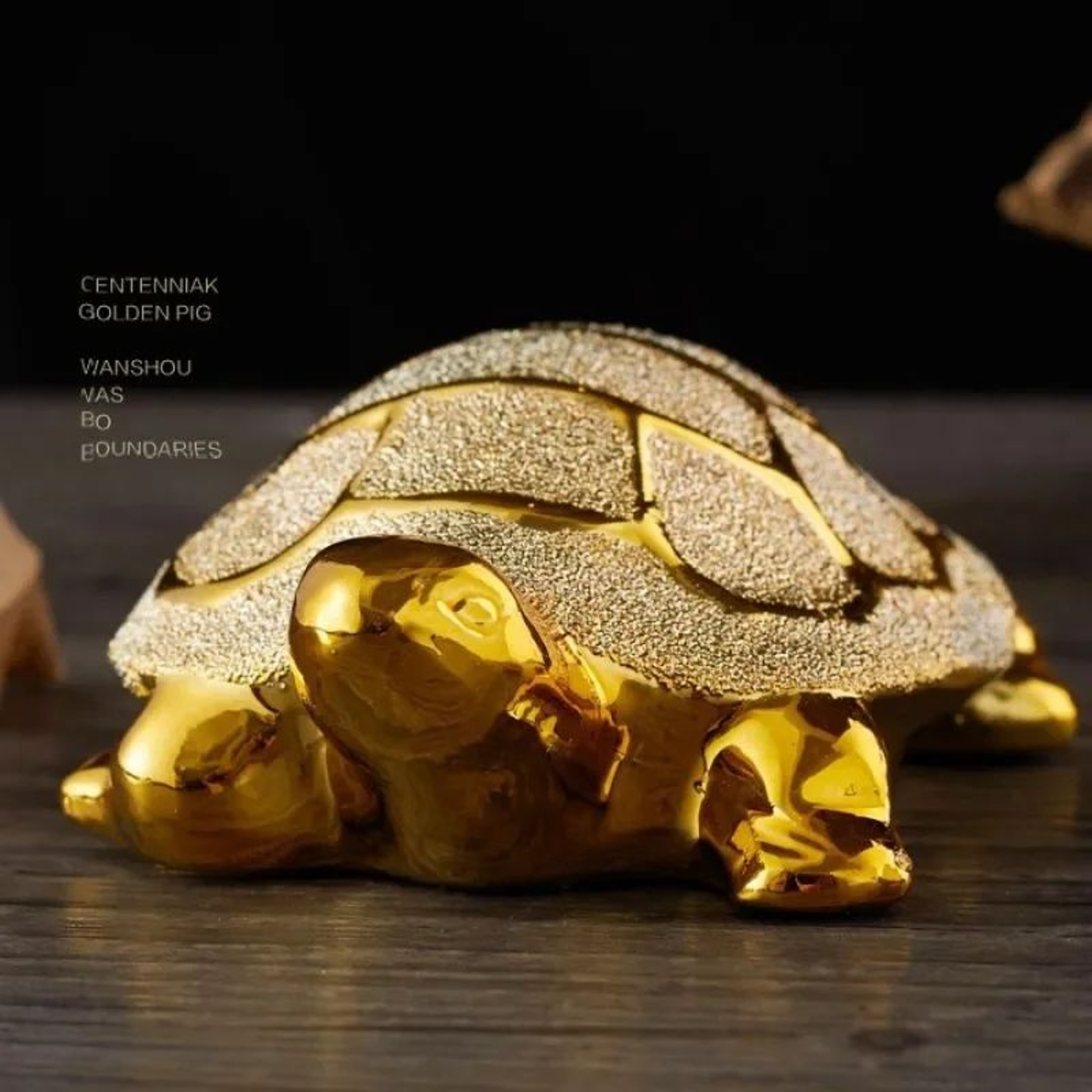 Lucky Gold Ceramic Turtle Figurine For Desk And Home Decor 1