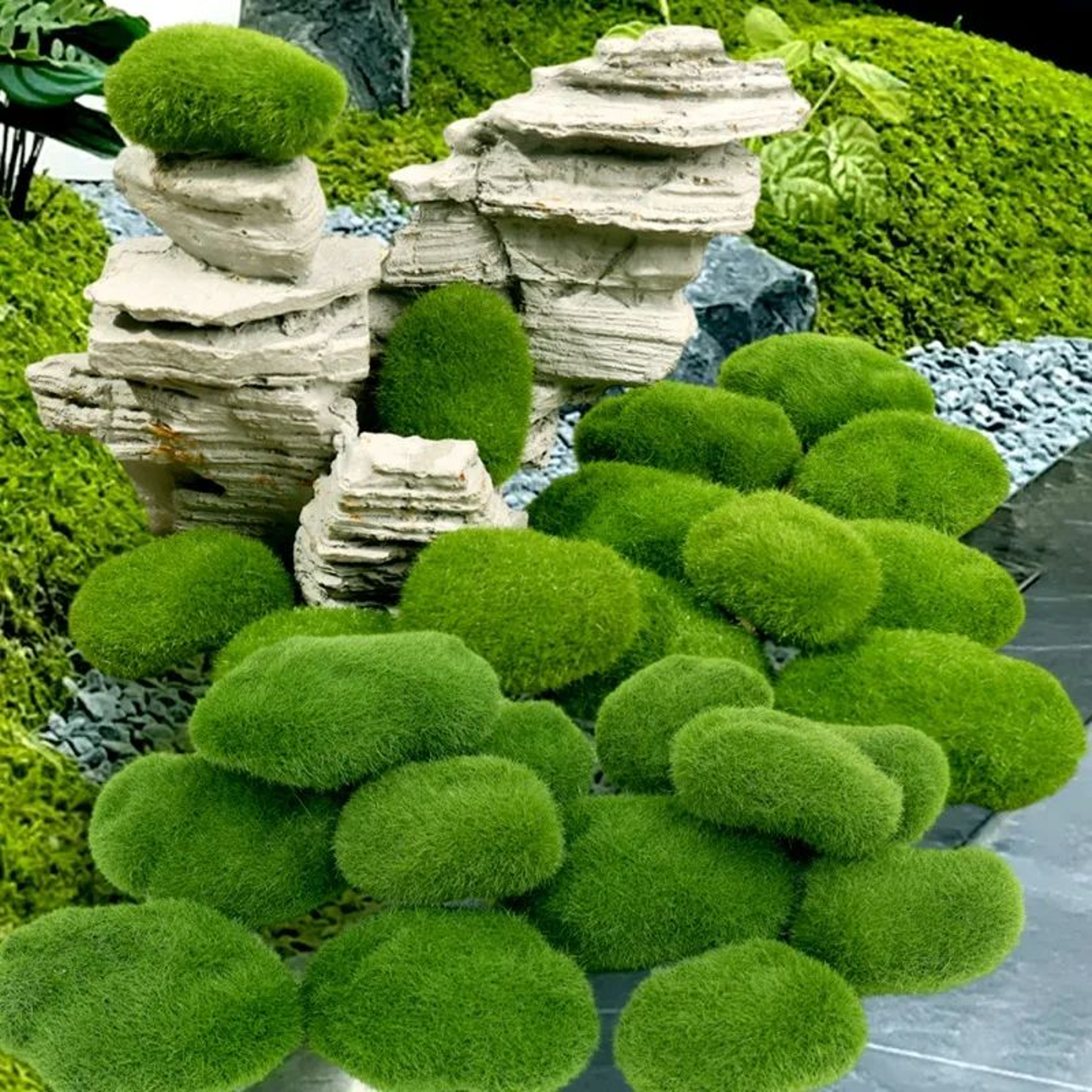 MossStone Decorative Artificial Moss Rocks For Pots Terrariums  Fairy Gardens 2