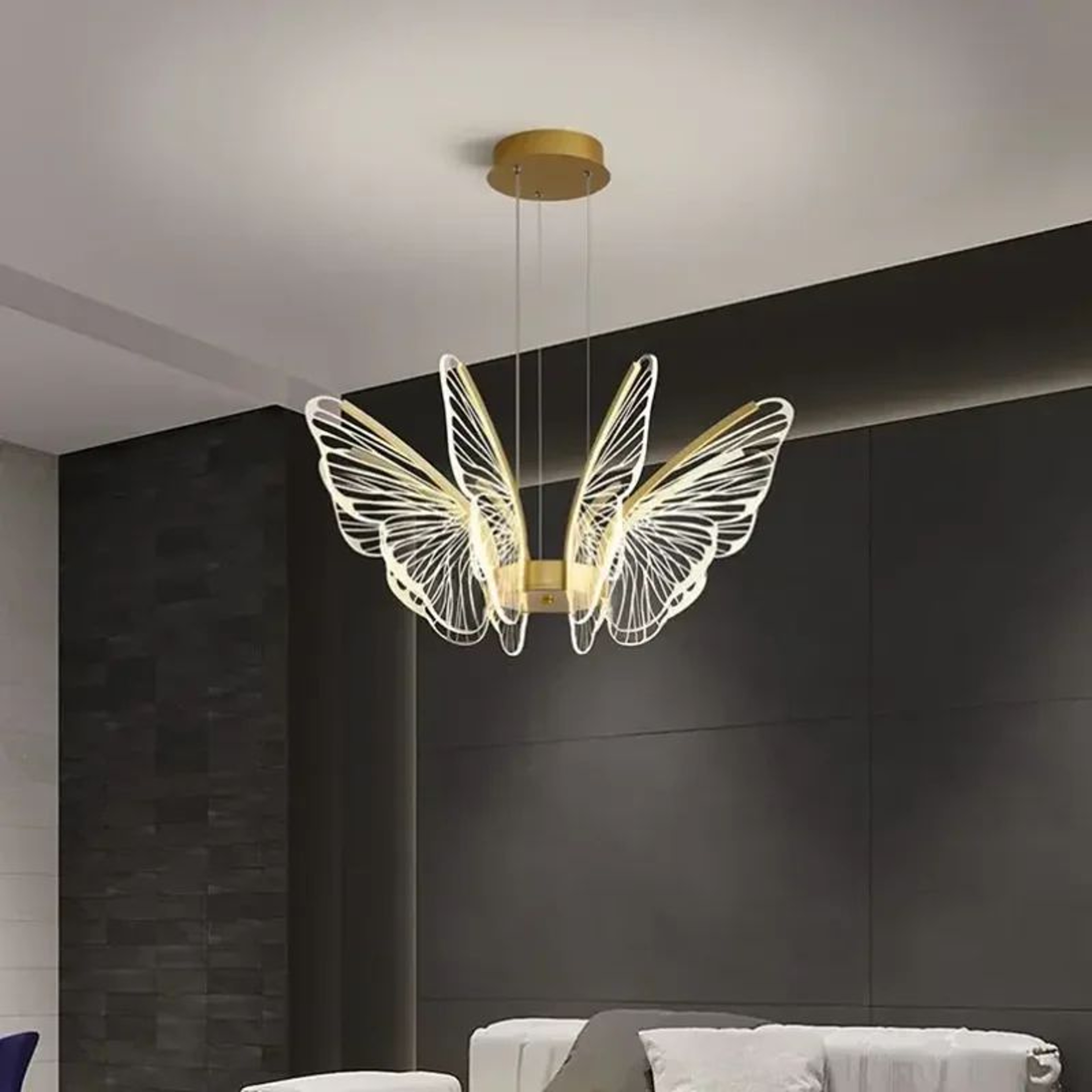 Aurora Butterfly Chandelier LED Acrylic Pendant Light For Bedroom Living Room  Kitchen Island 1