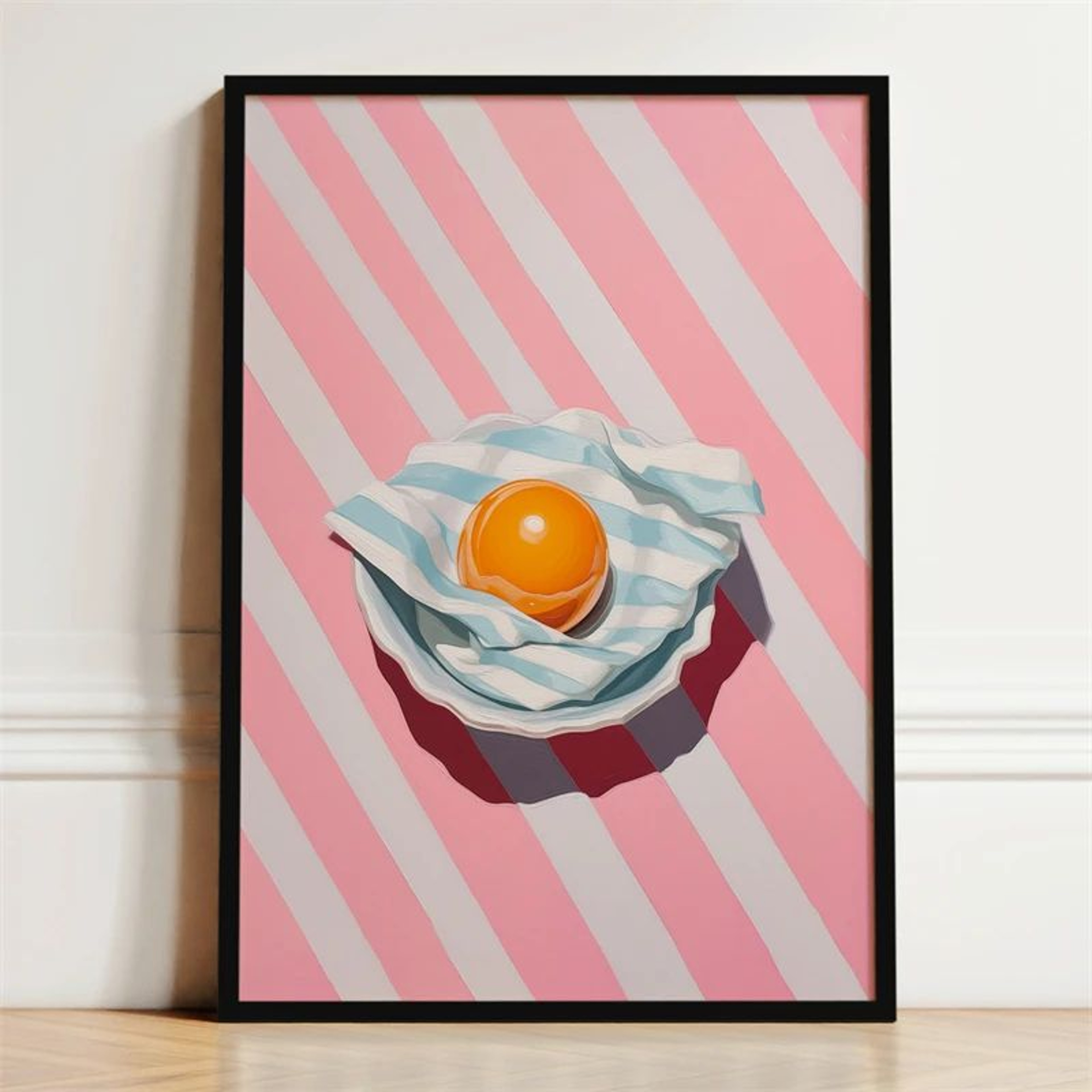 French Breakfast Oyster  Lemon Wine Canvas Print For Kitchen And Dining Room 1