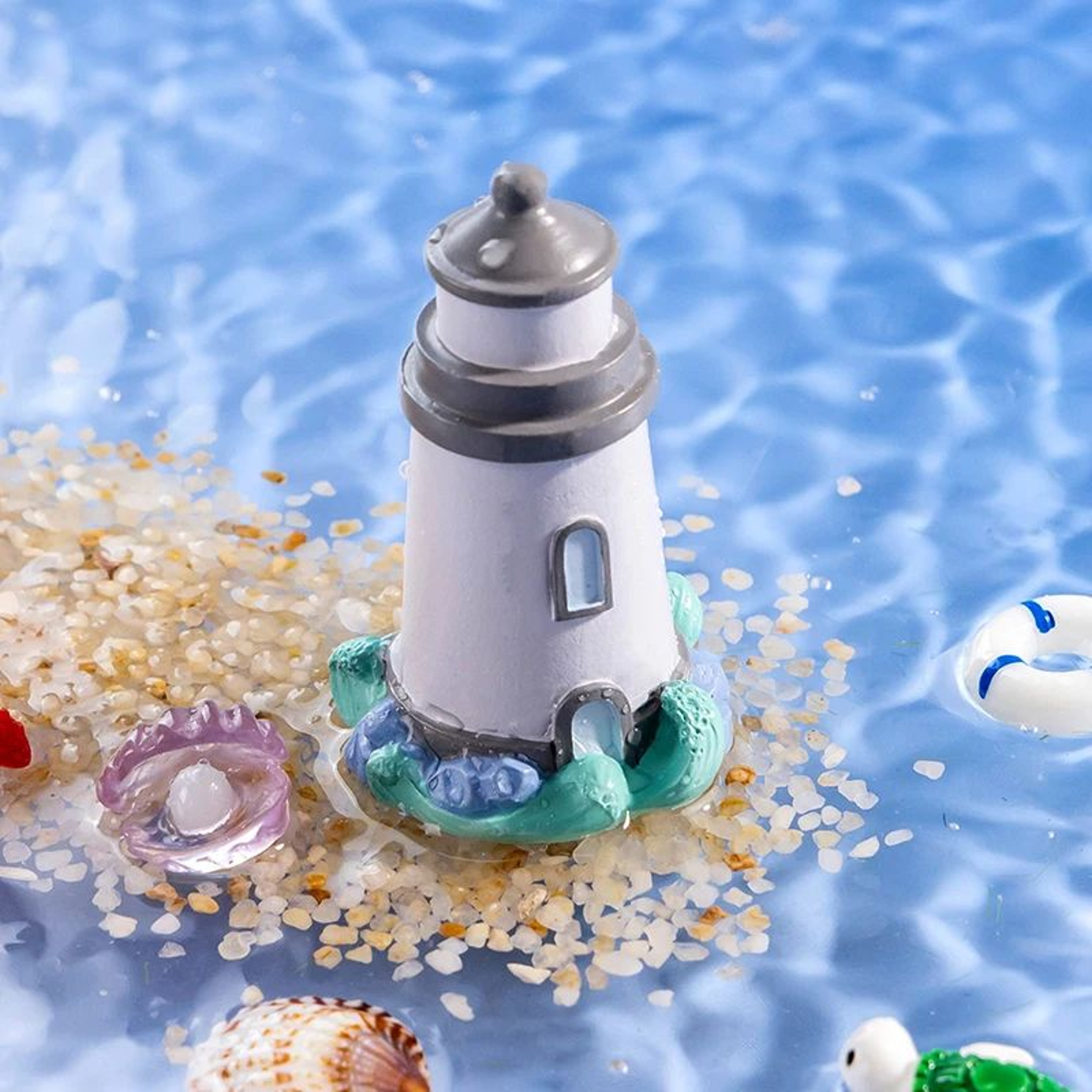 Coastal Mini Lighthouse Figurine  Mini Ocean Decor For Fairy Gardens  Home Accents 2
