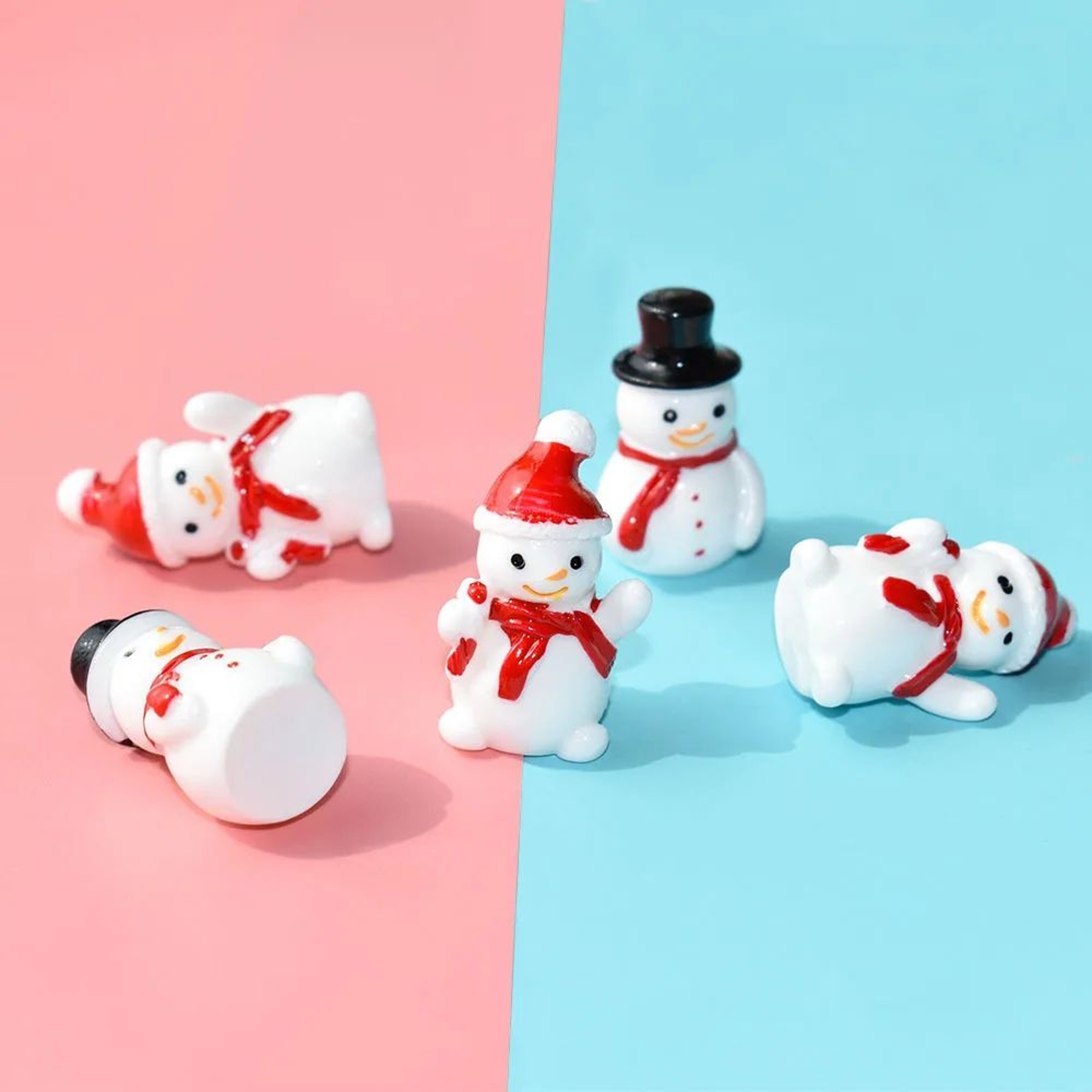 Festive Mini Snowman Figurines Set For DIY Holiday Decor  Crafts 4