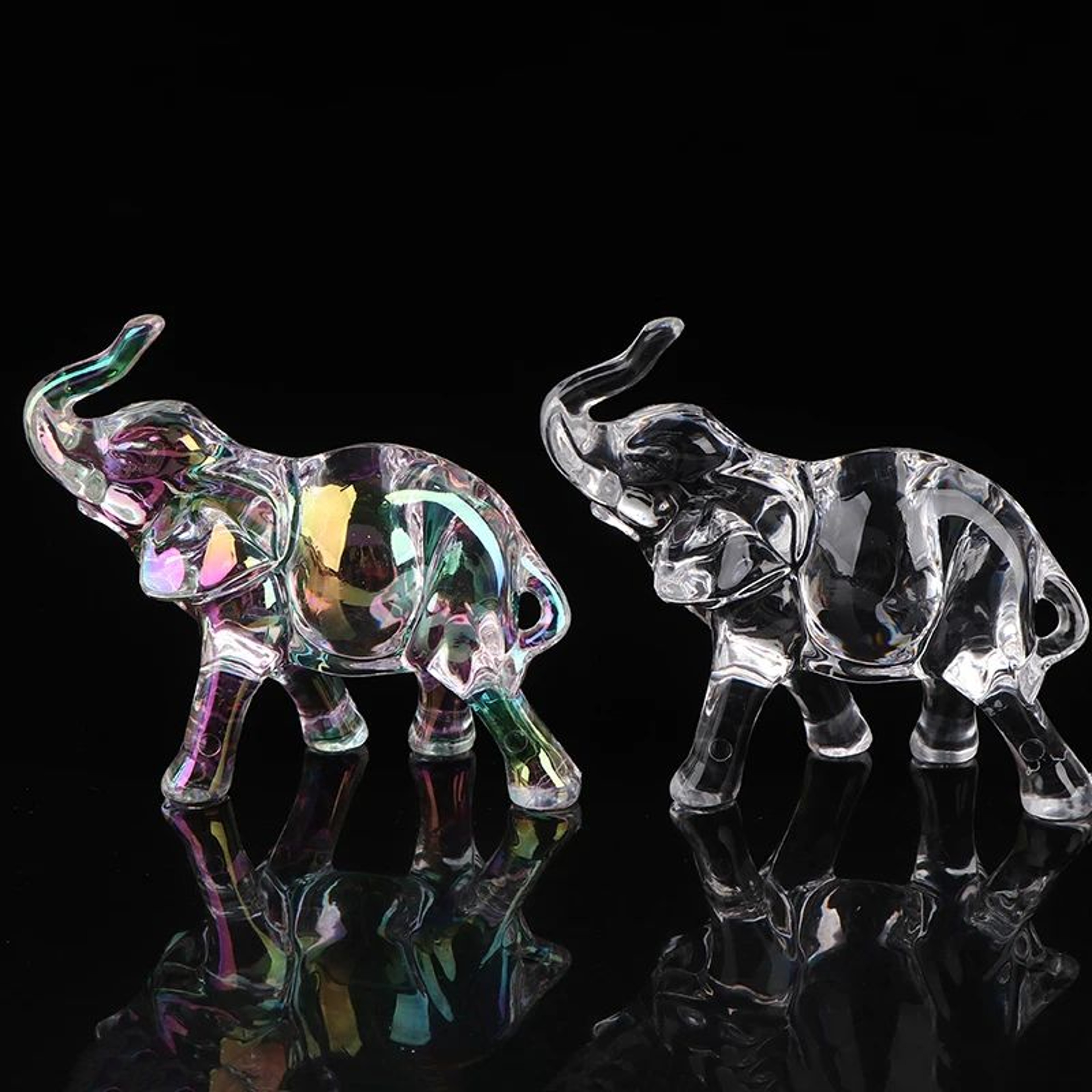 Lucky Crystal Elephant Figurine For Desk And Home Decor 3