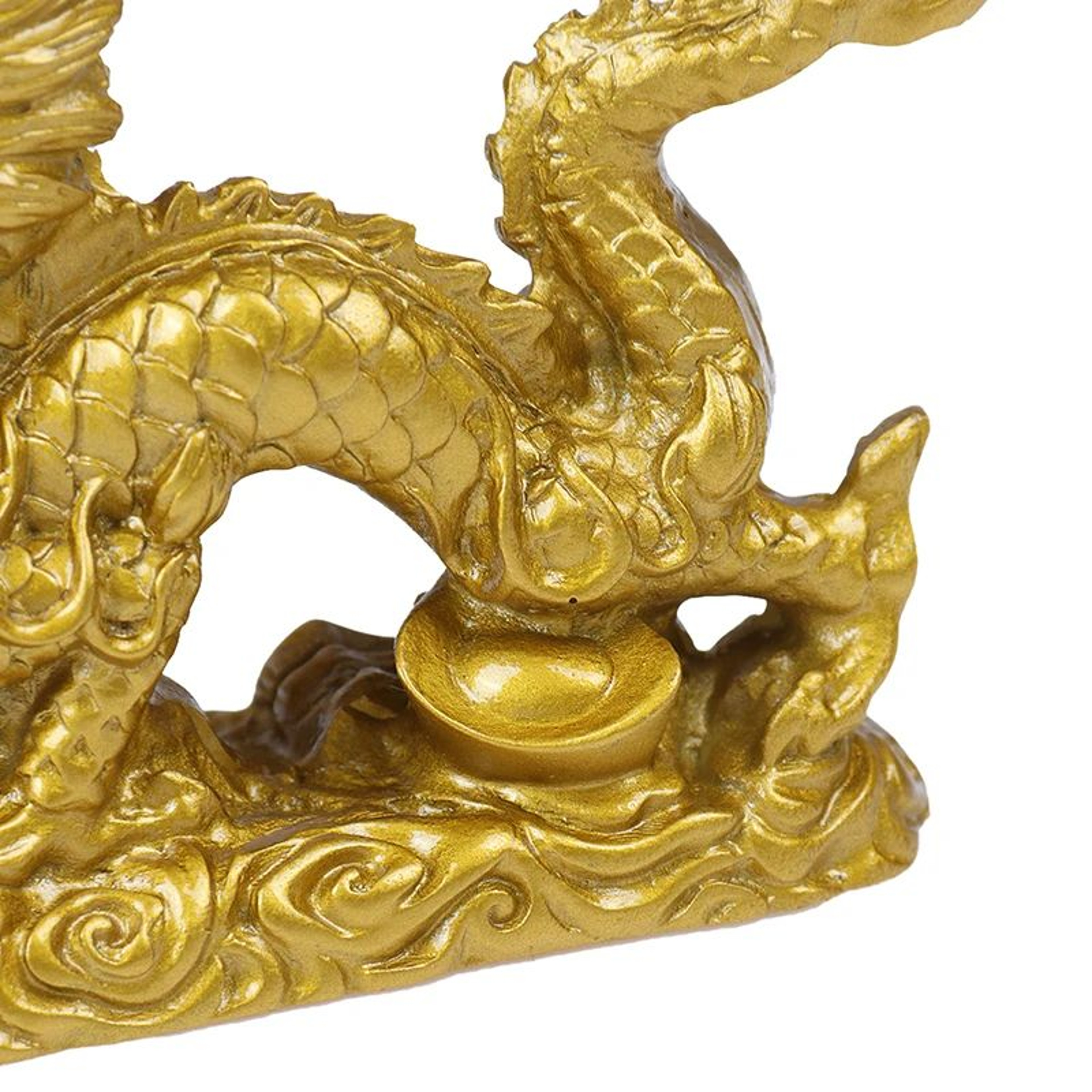Lucky Prosperity Golden Dragon Statue For Home  Office Decor 1