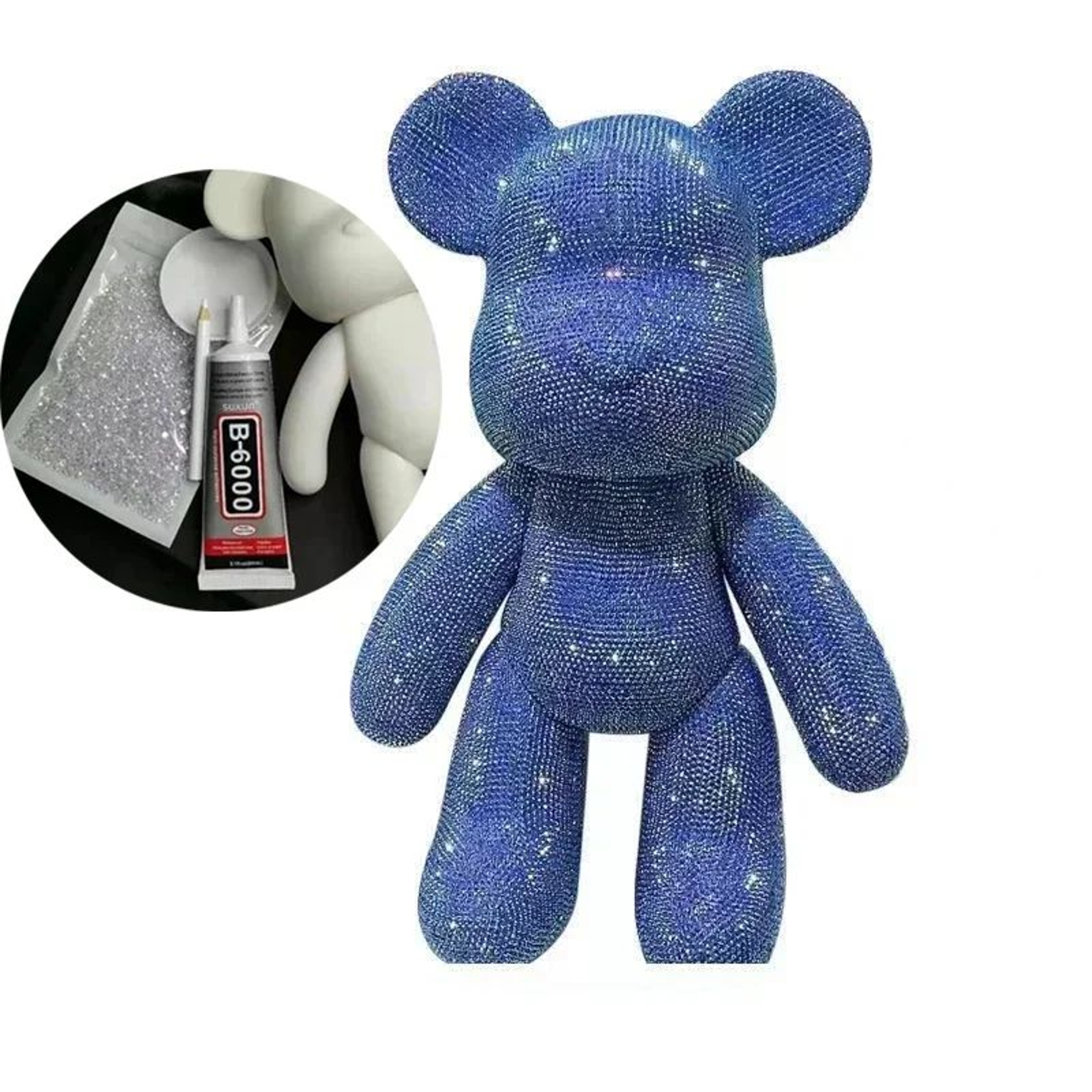 DIY Rhinestone Bear Crystal Bear Figurine Desk Decor 11