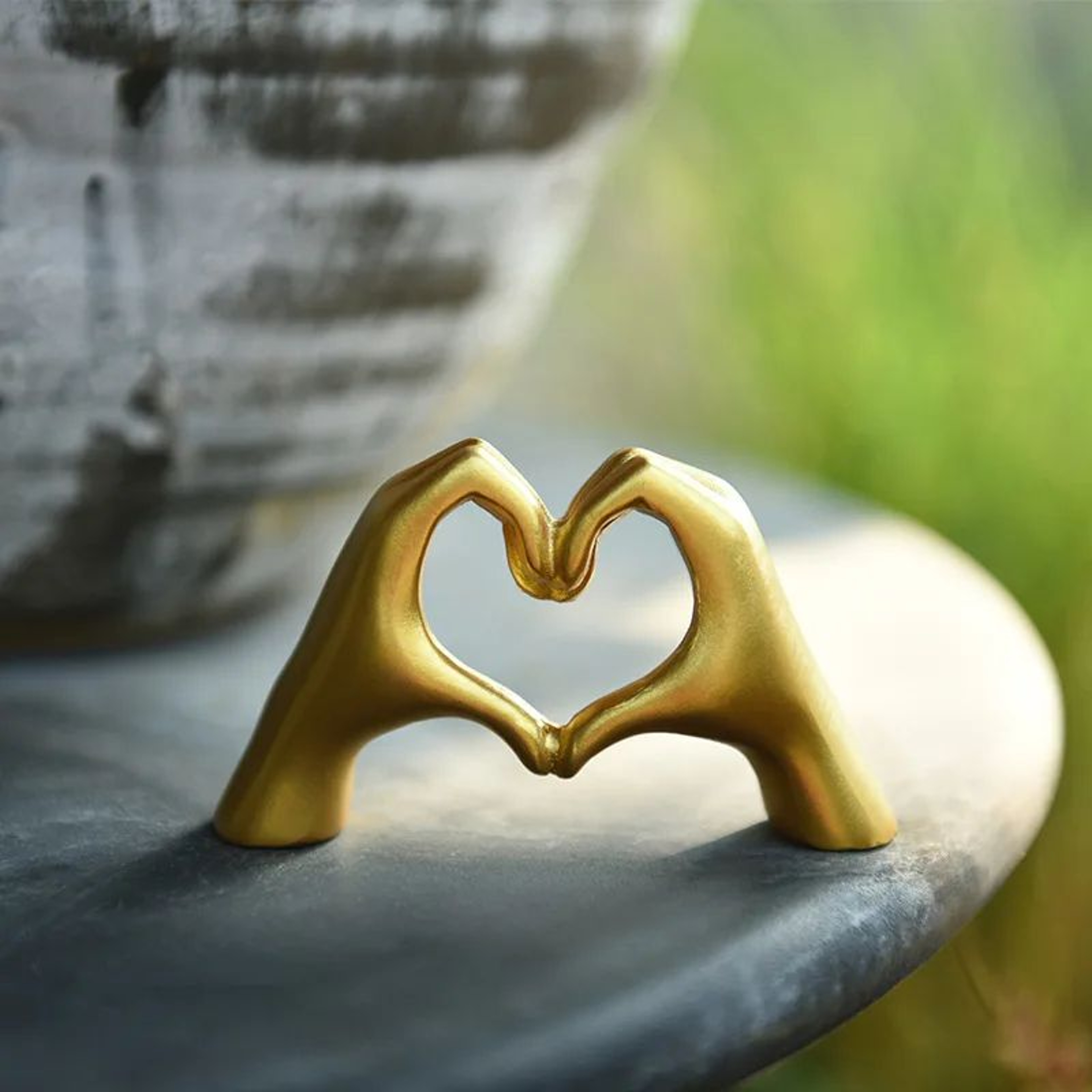 Heart Hands Sculpture Decorative Accent For Shelf Decor Aesthetic 4
